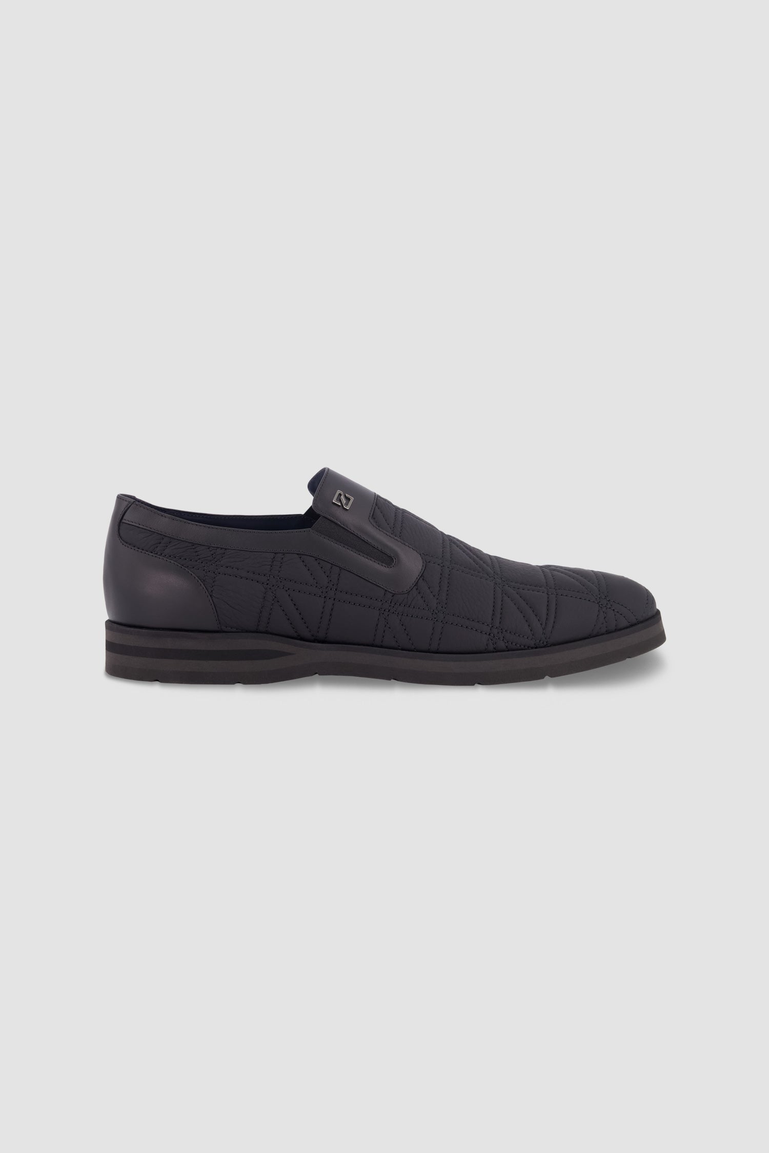 Zilli Black Quilted Slip-ons