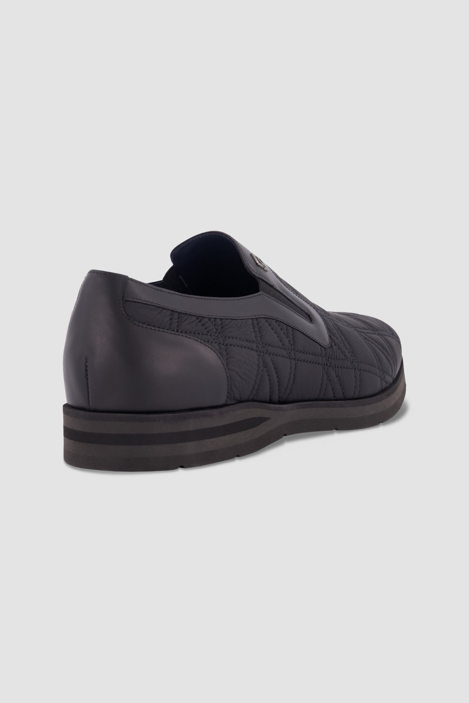 Zilli Black Quilted Slip-ons