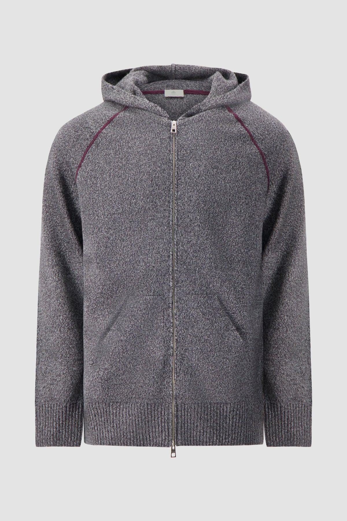 Luigi Borrelli Charcoal Knit Hoodie