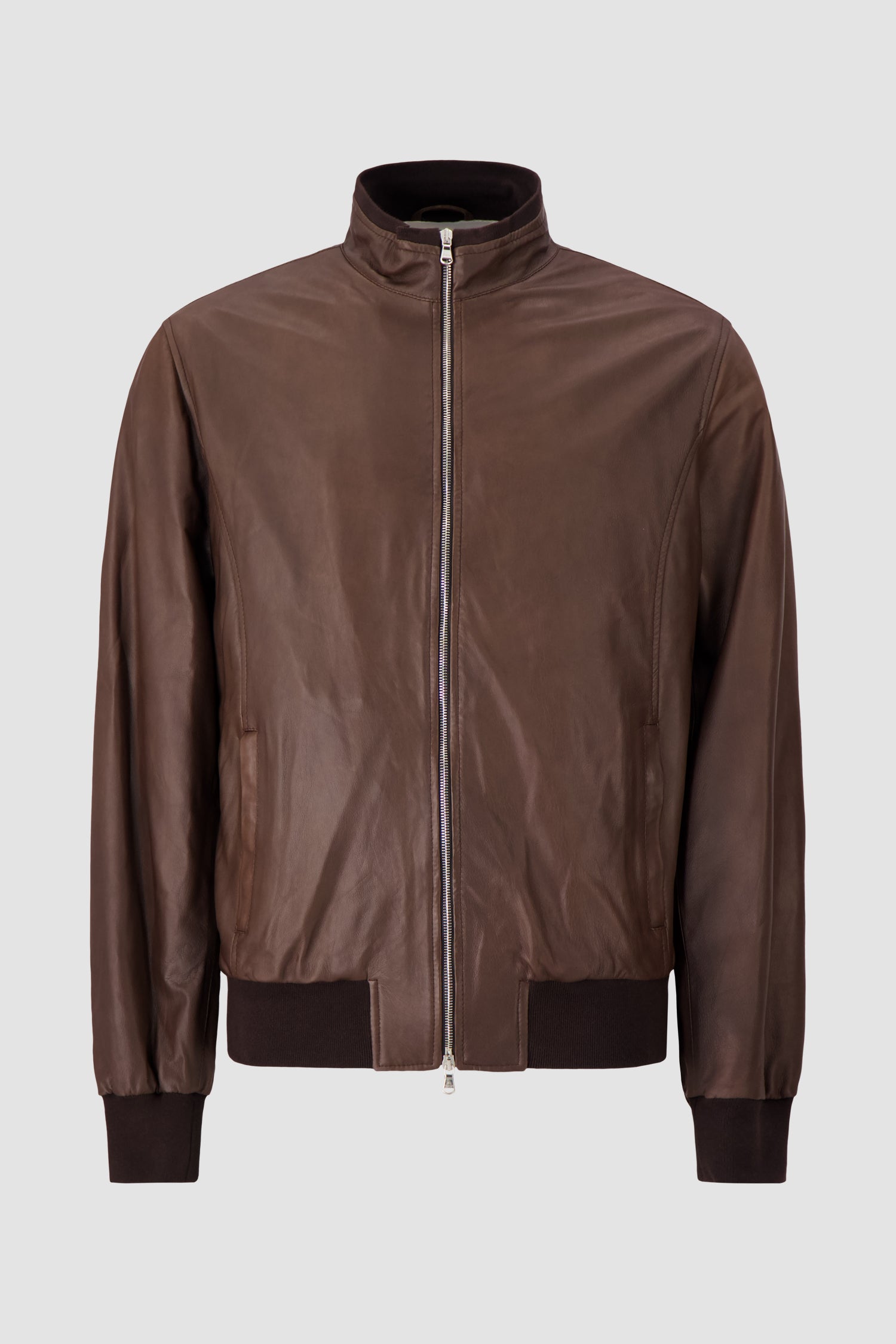 Barba Napoli Brown Leather Jacket