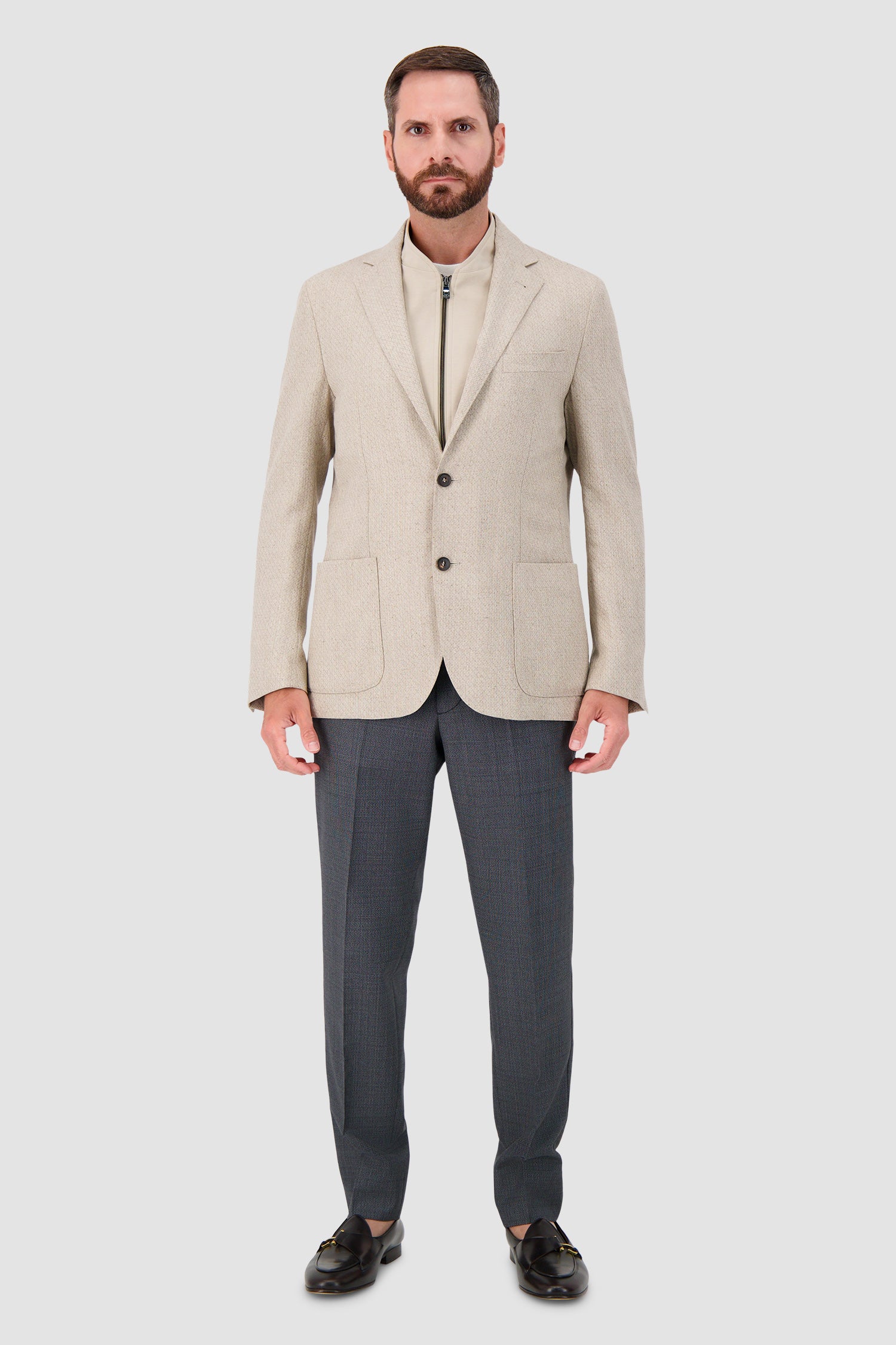 Blazer en laine Corneliani avec empiècement