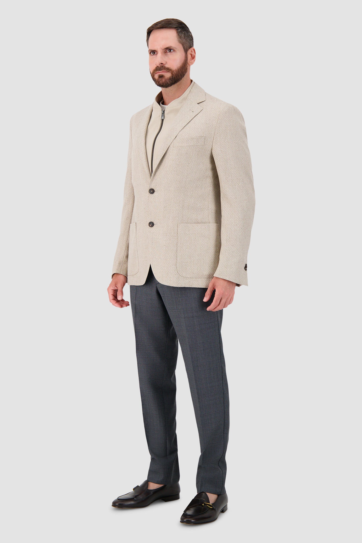 Blazer en laine Corneliani avec empiècement