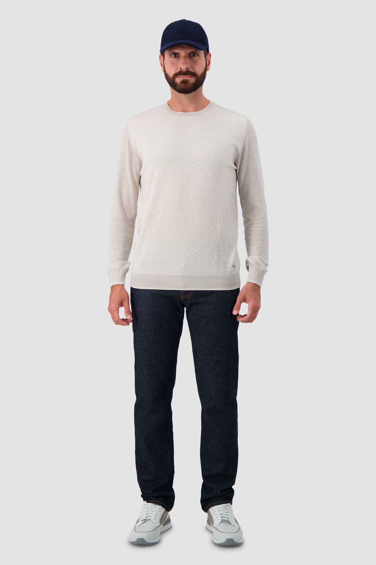 Corneliani Navy Wool Baseball Hat