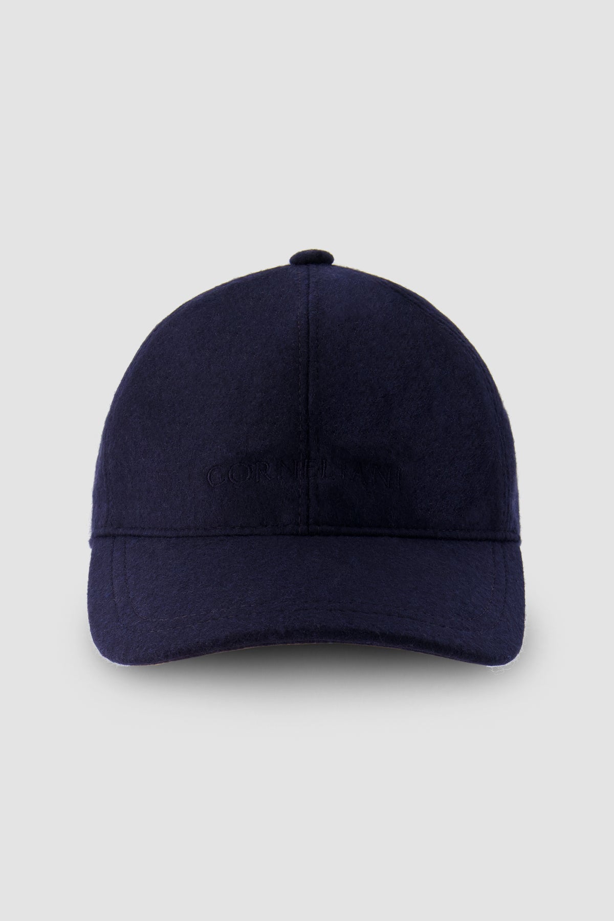 Corneliani Navy Wool Baseball Hat