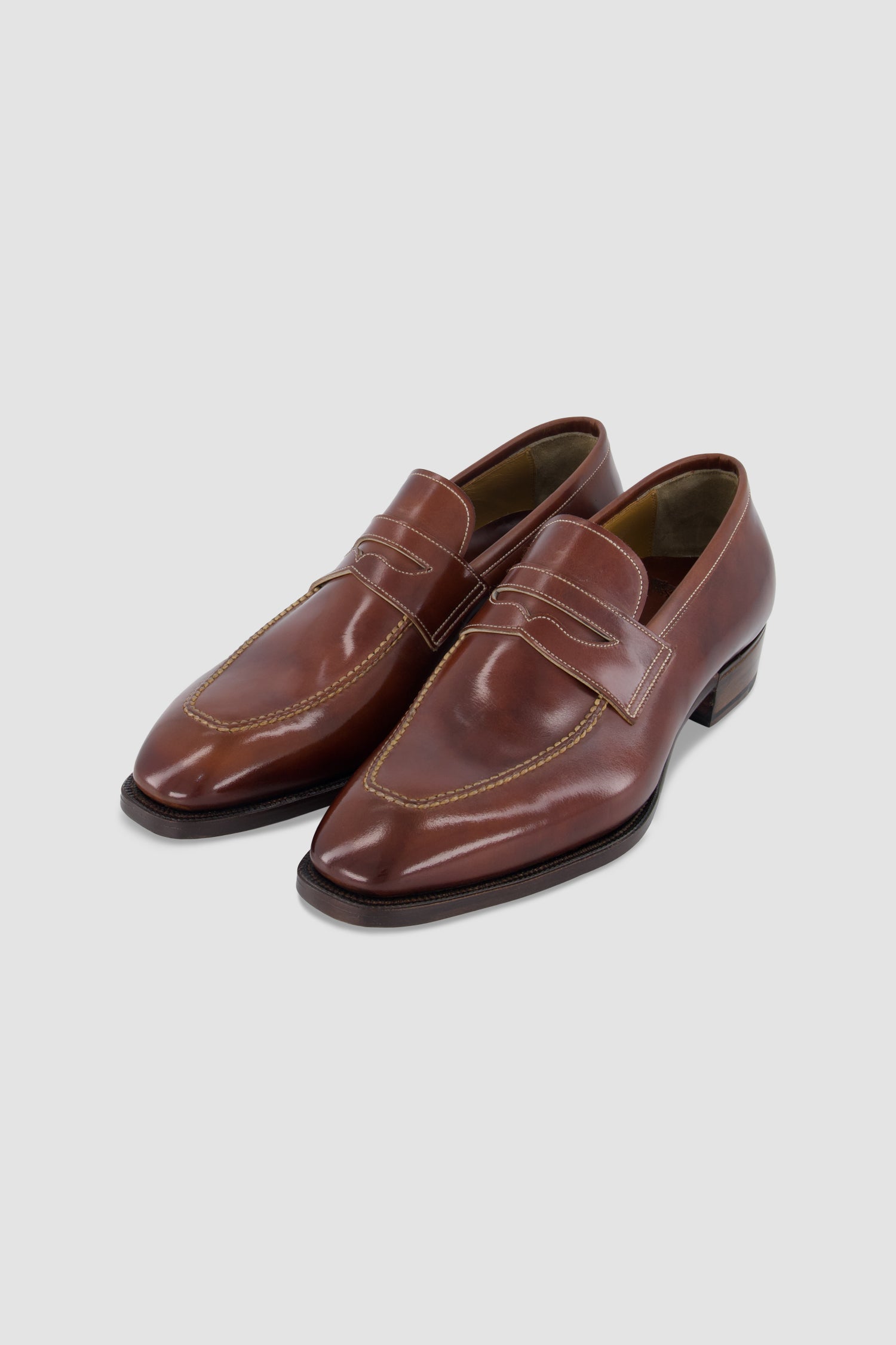 Antonio Meccariello Brown Calf Leather Penny Loafer
