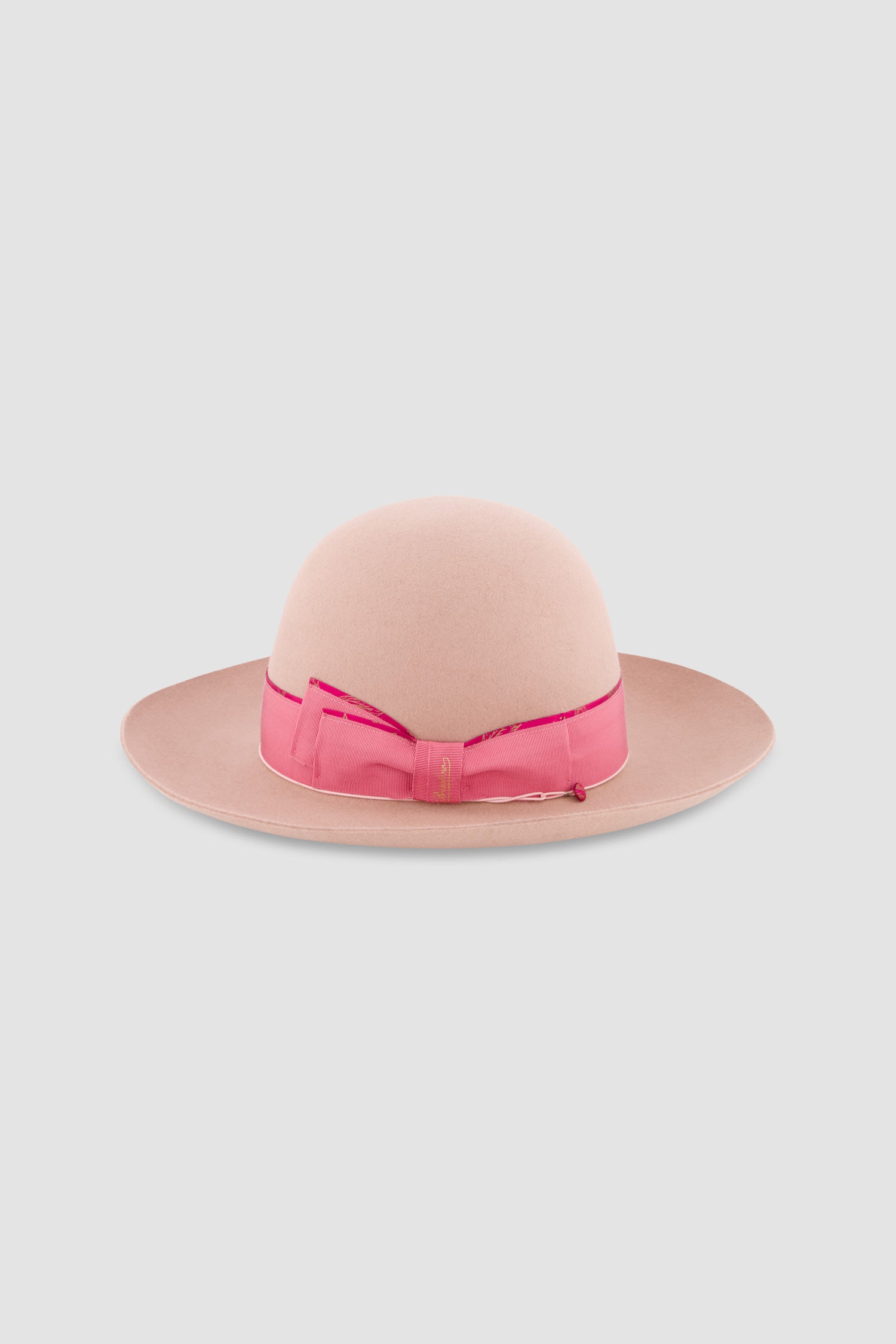 Borsalino Pink Alessandria Rasato Tesa Larga Hat