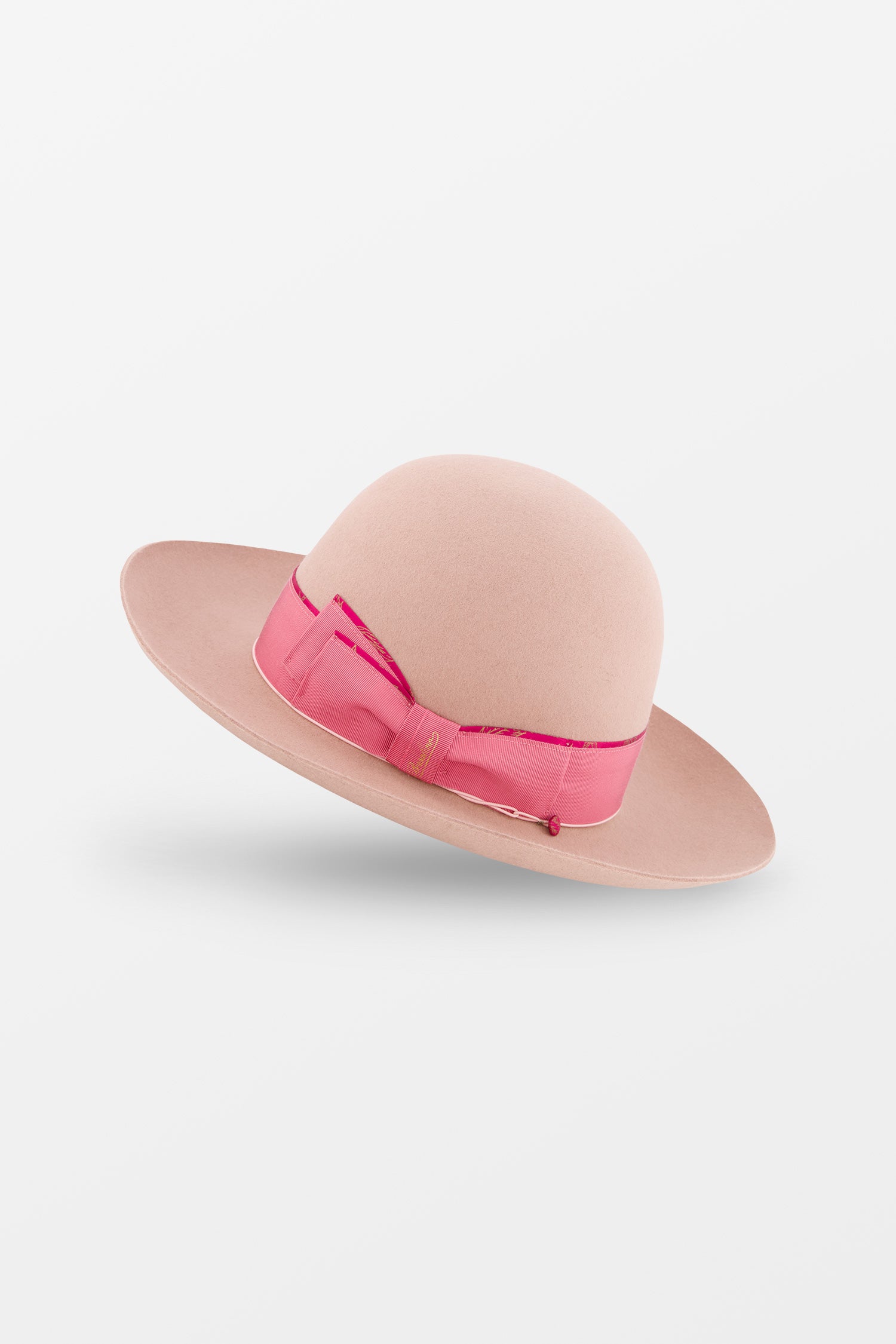 Borsalino Pink Alessandria Rasato Tesa Larga Hat