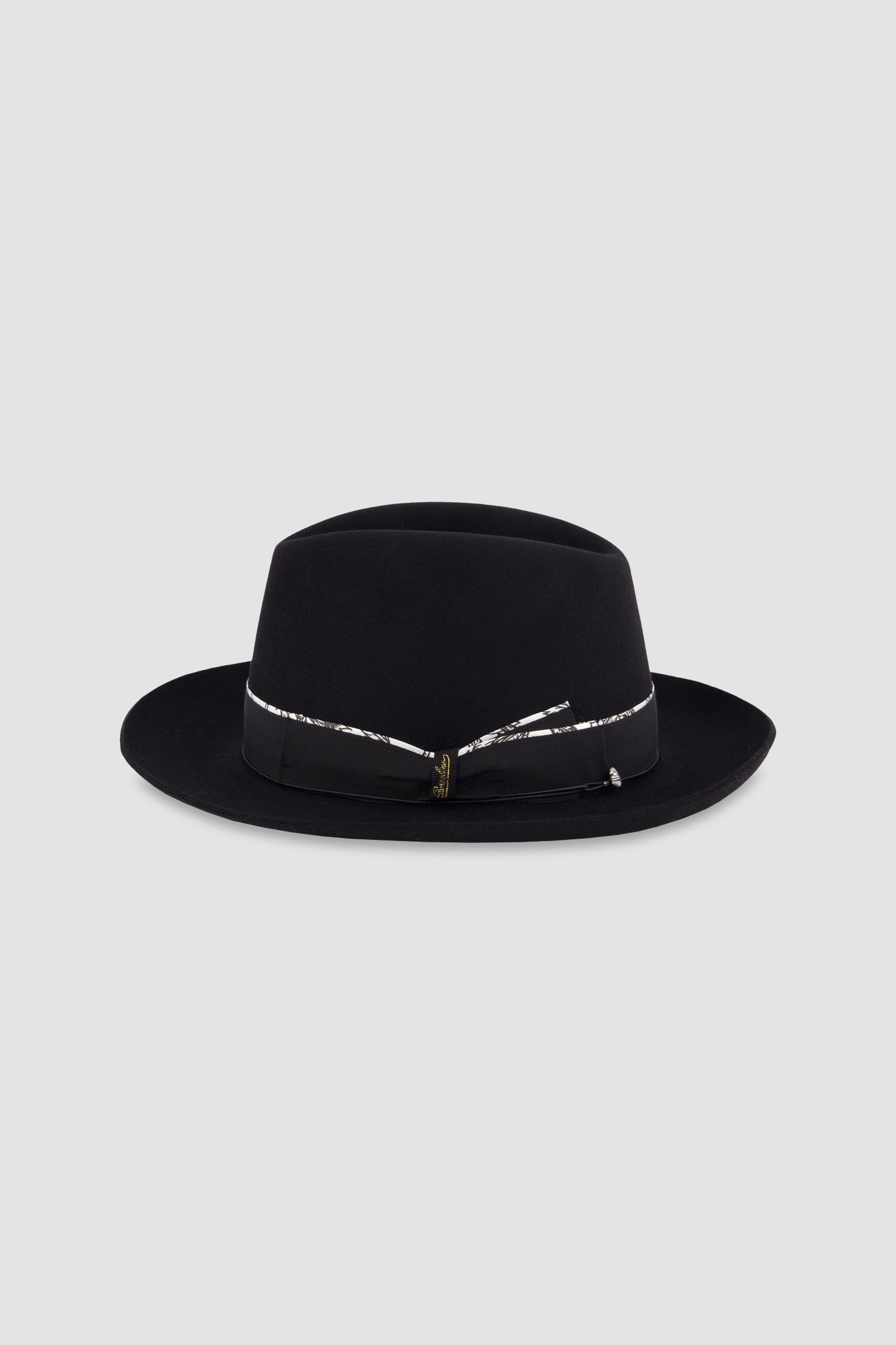 Borsalino Black Alessandria Rasato Tesa Media Hat