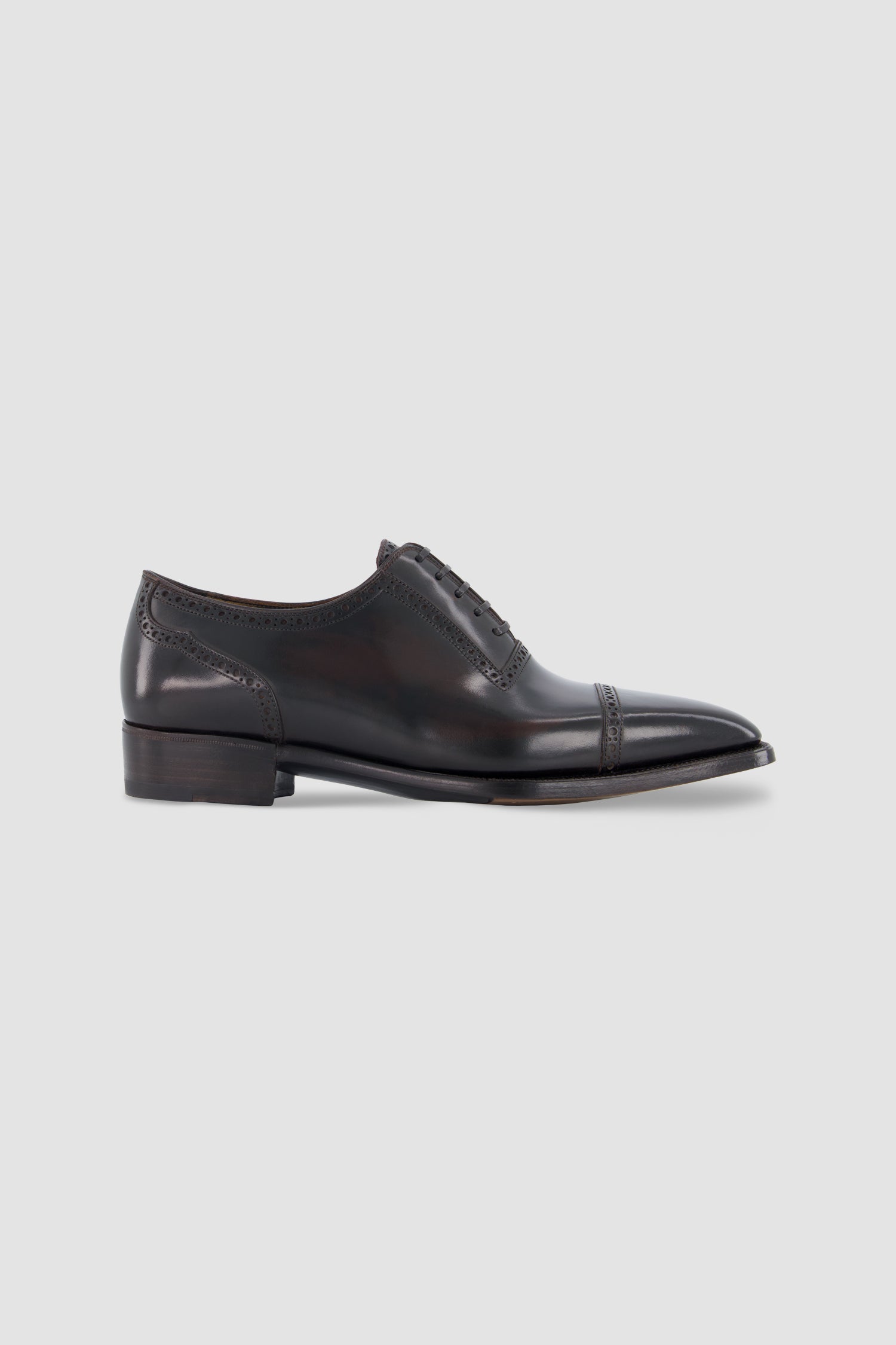 Antonio Meccariello Brown Calf Leather Cap-Toe Oxford