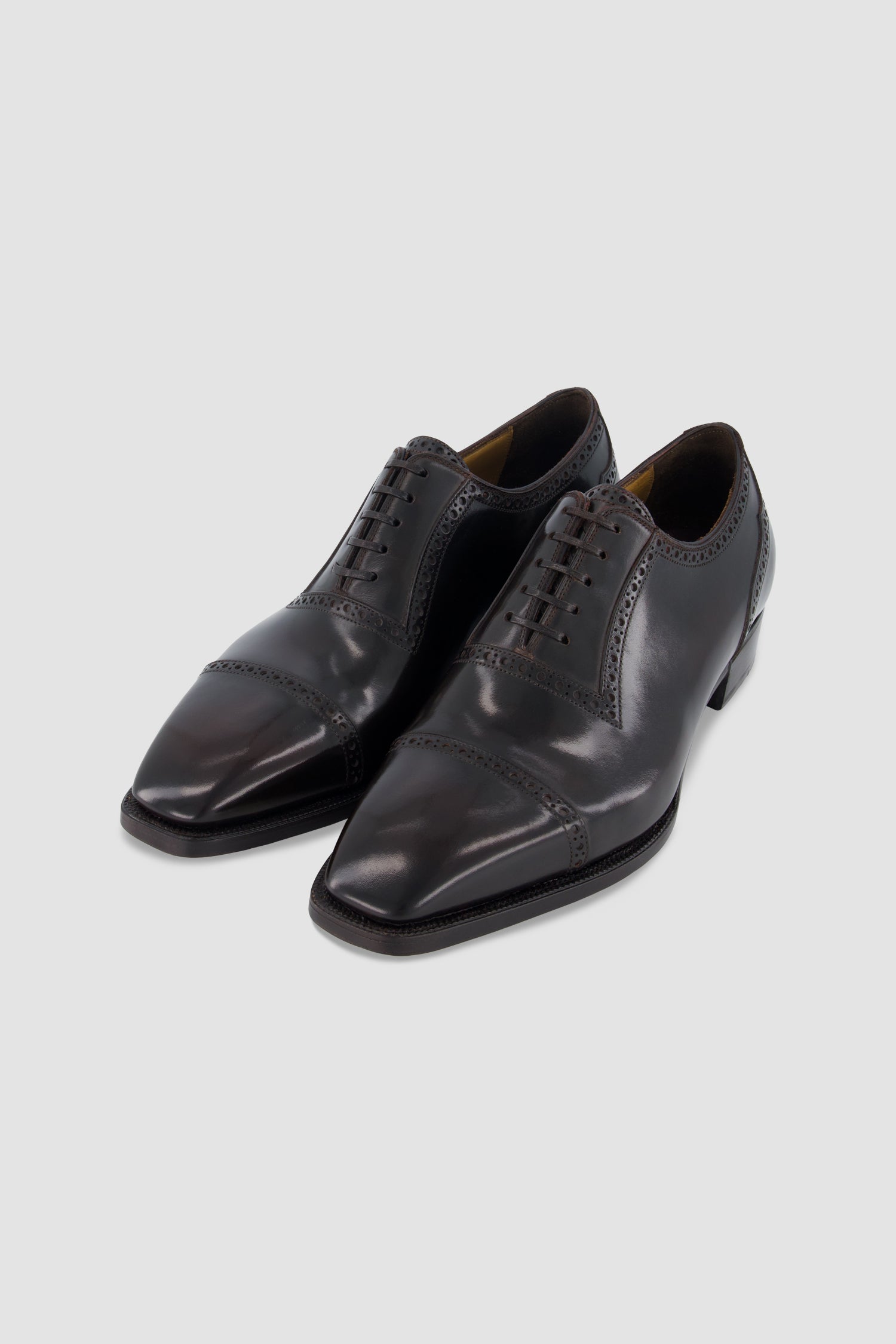 Antonio Meccariello Brown Calf Leather Cap-Toe Oxford
