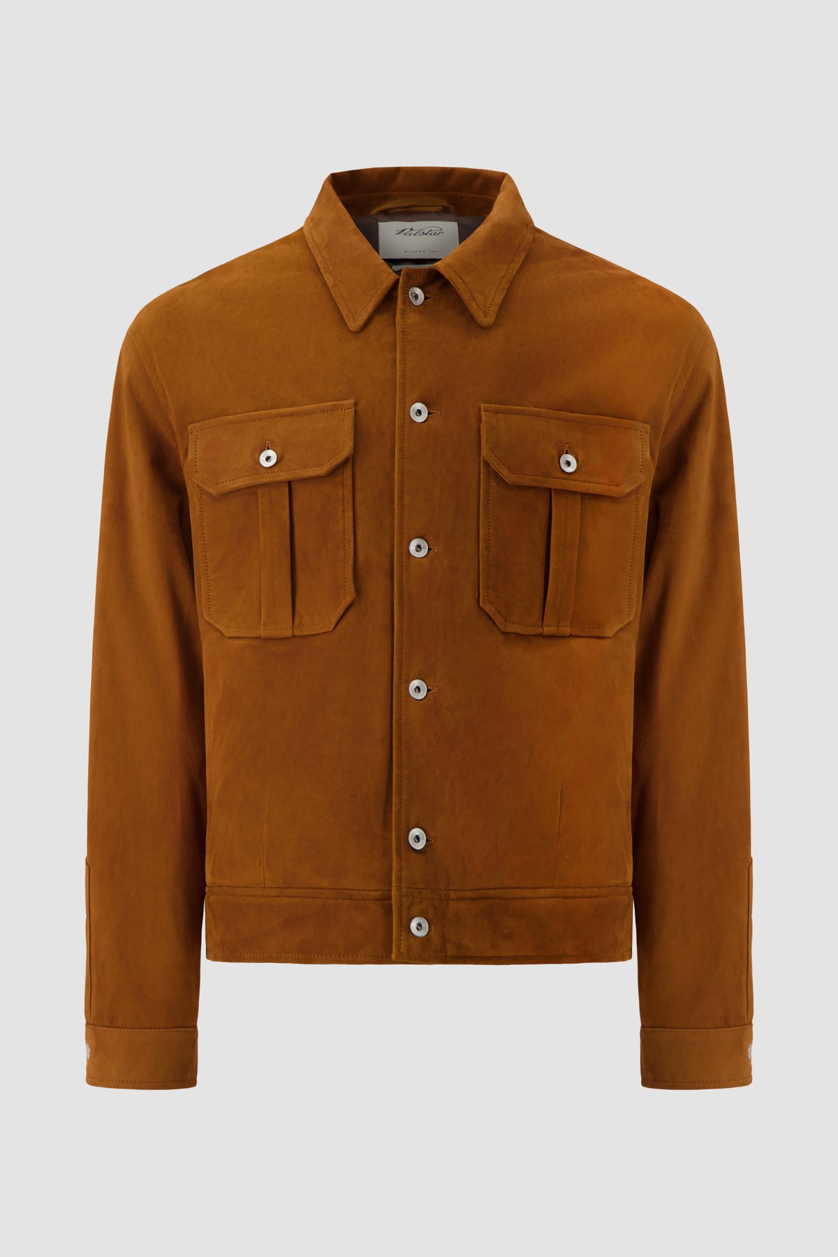 Valstar Camel Suede Leather Button Jacket