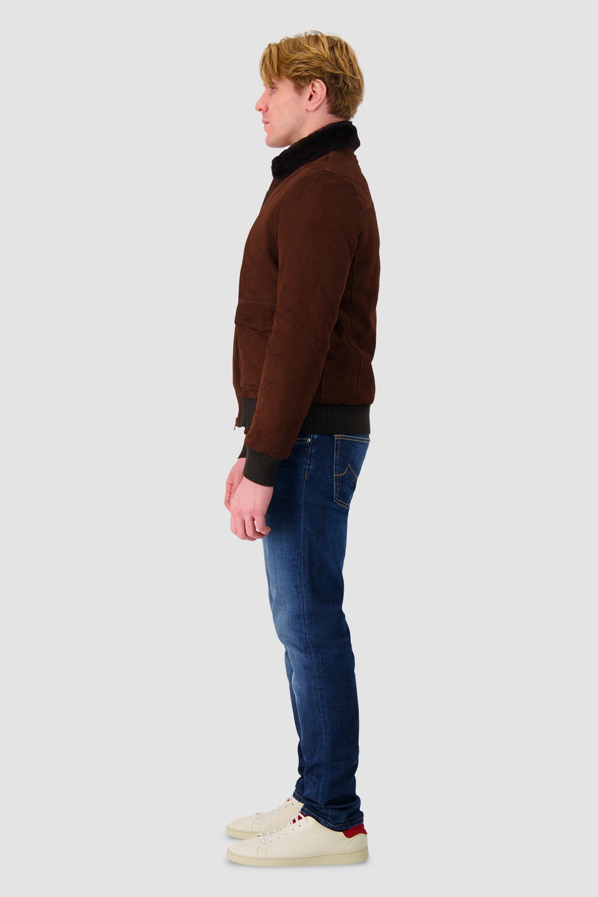 Barba Napoli Chocolate Brown Suede Boston Sport Jacket