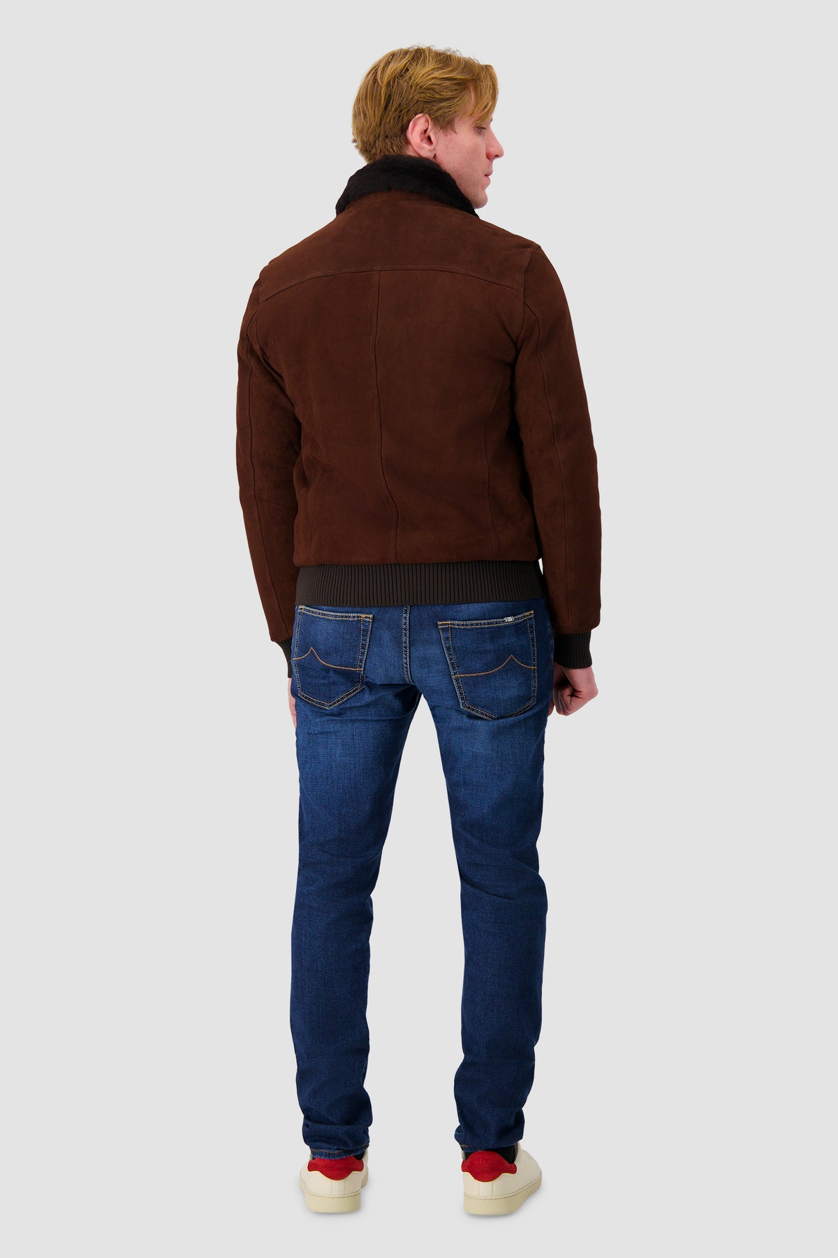 Barba Napoli Chocolate Brown Suede Boston Sport Jacket