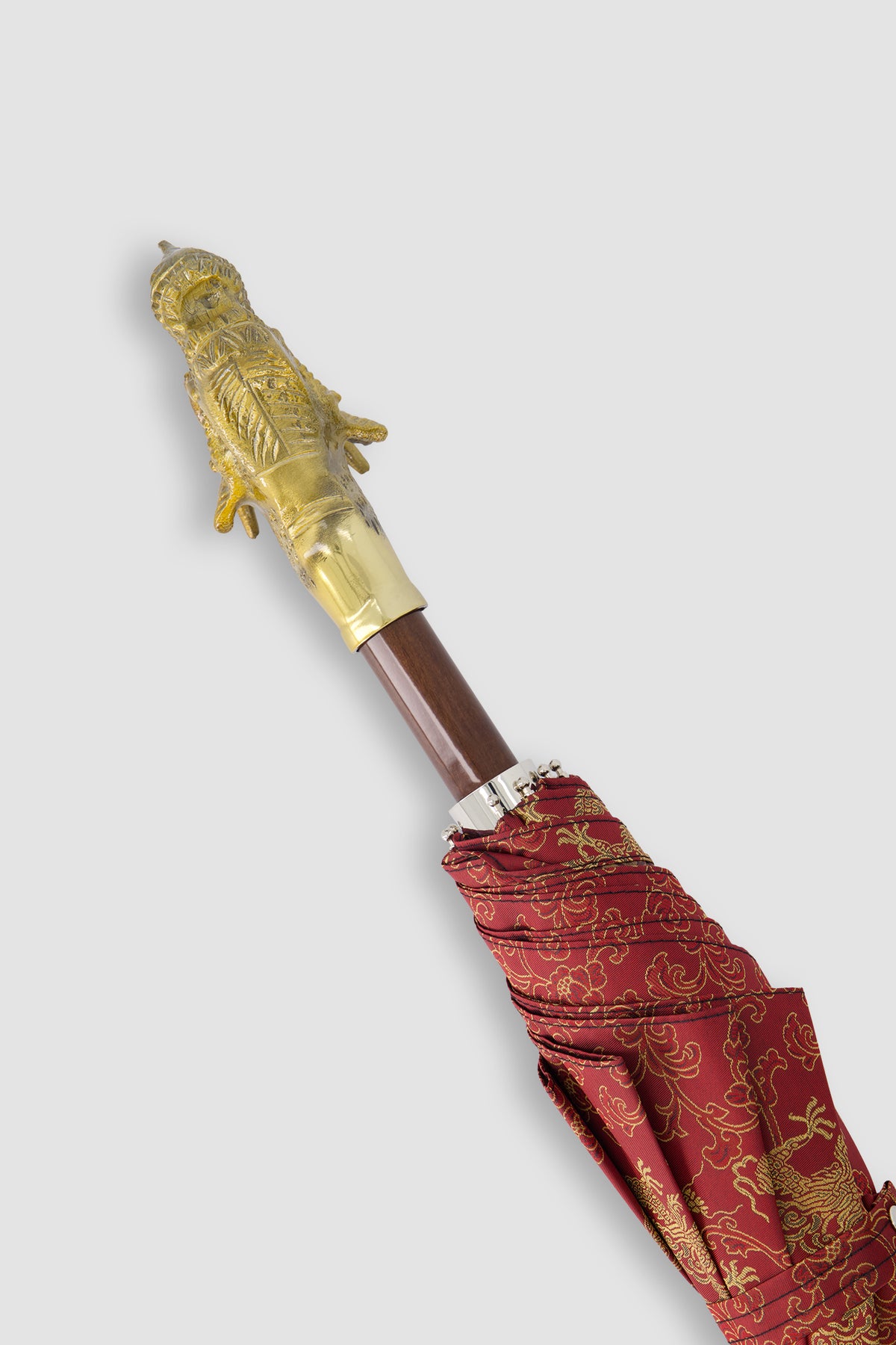 Pasotti Red/Gold Dragon Umbrella Compact