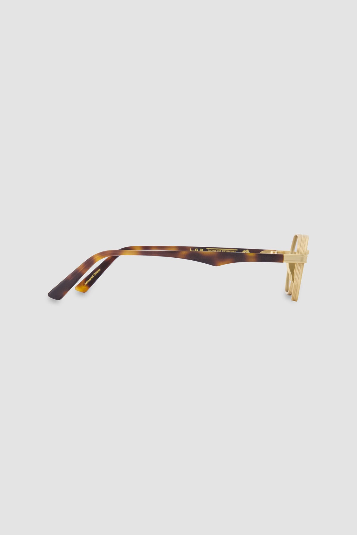 Lunettes de soleil L.G.R Gold Mat Havana Maculato/Vert plat Axum 50