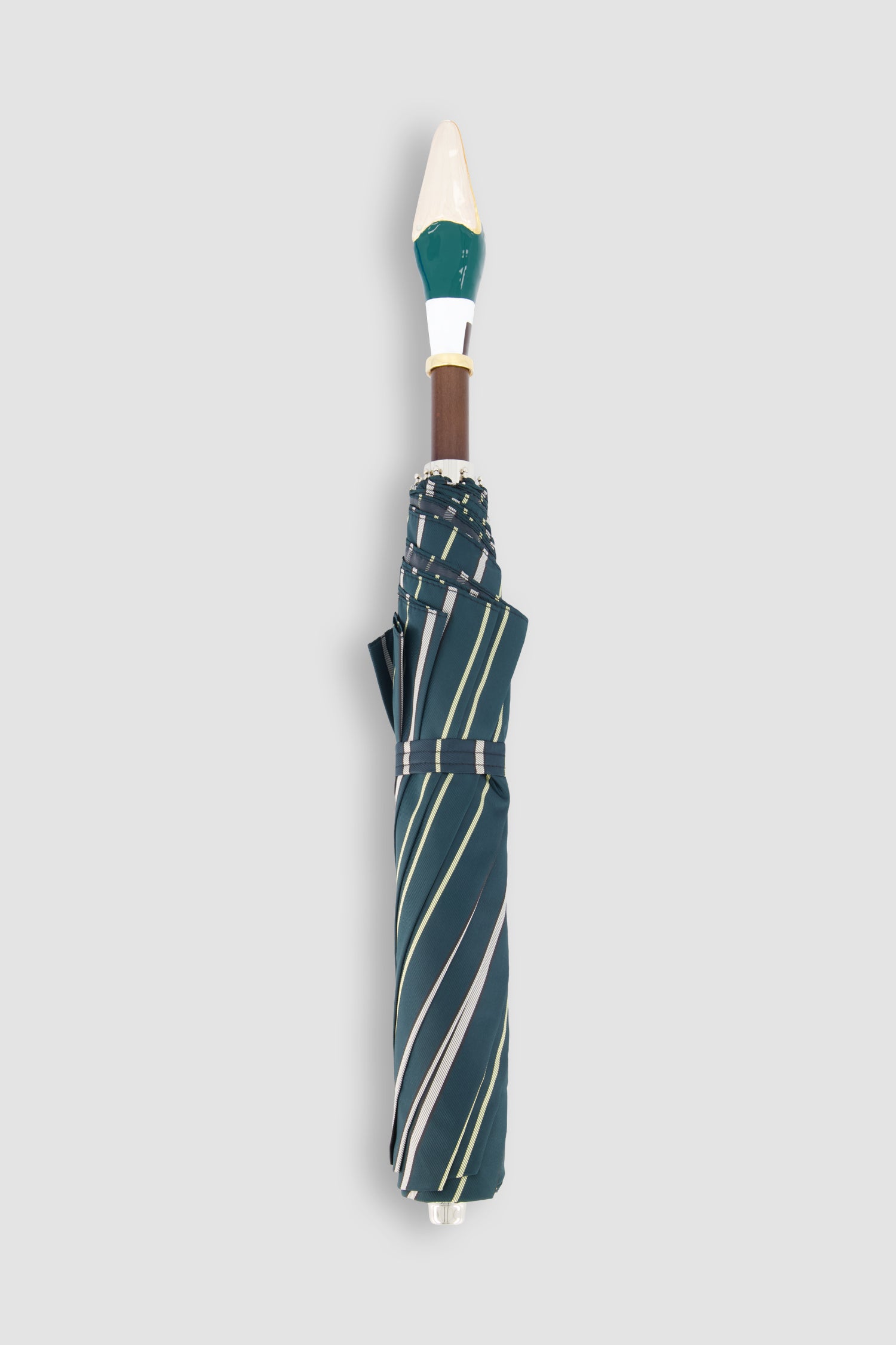 Pasotti Green/Gold Duck Umbrella Compact