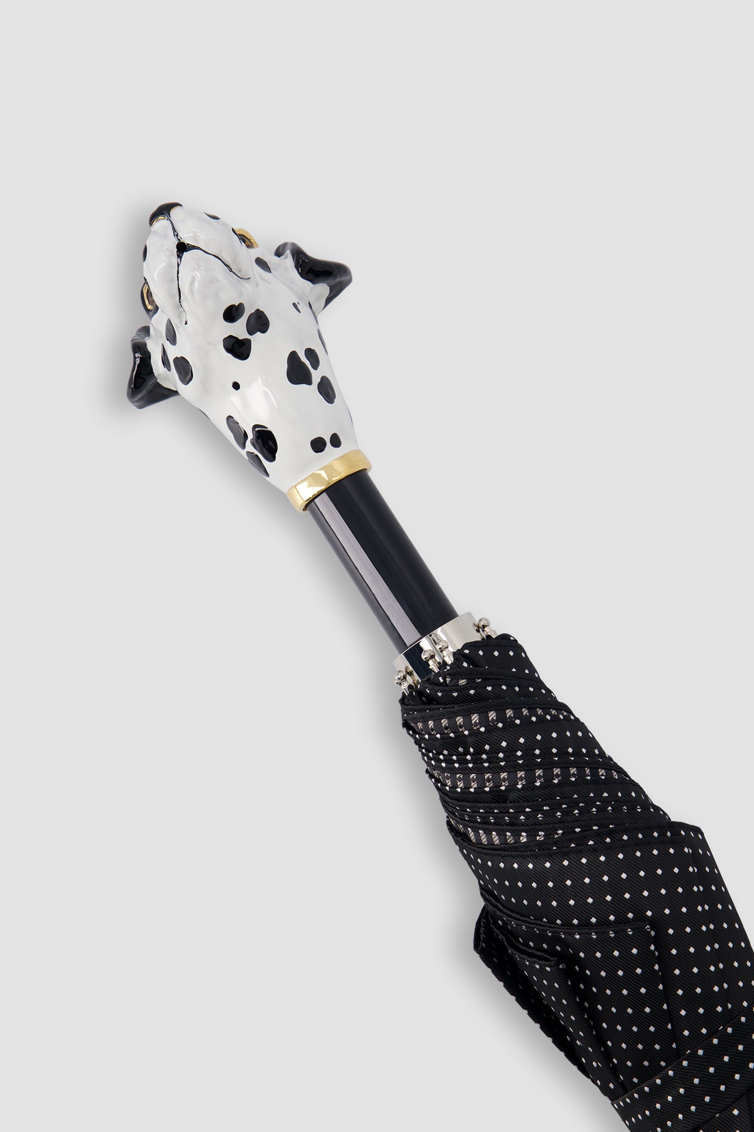 Pasotti Black Dalmatian Umbrella Compact