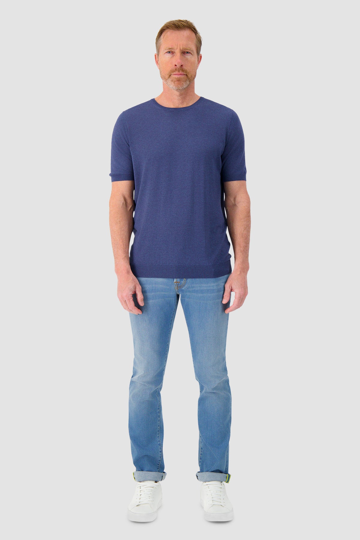 Barba Napoli Blue Knit Tshirt