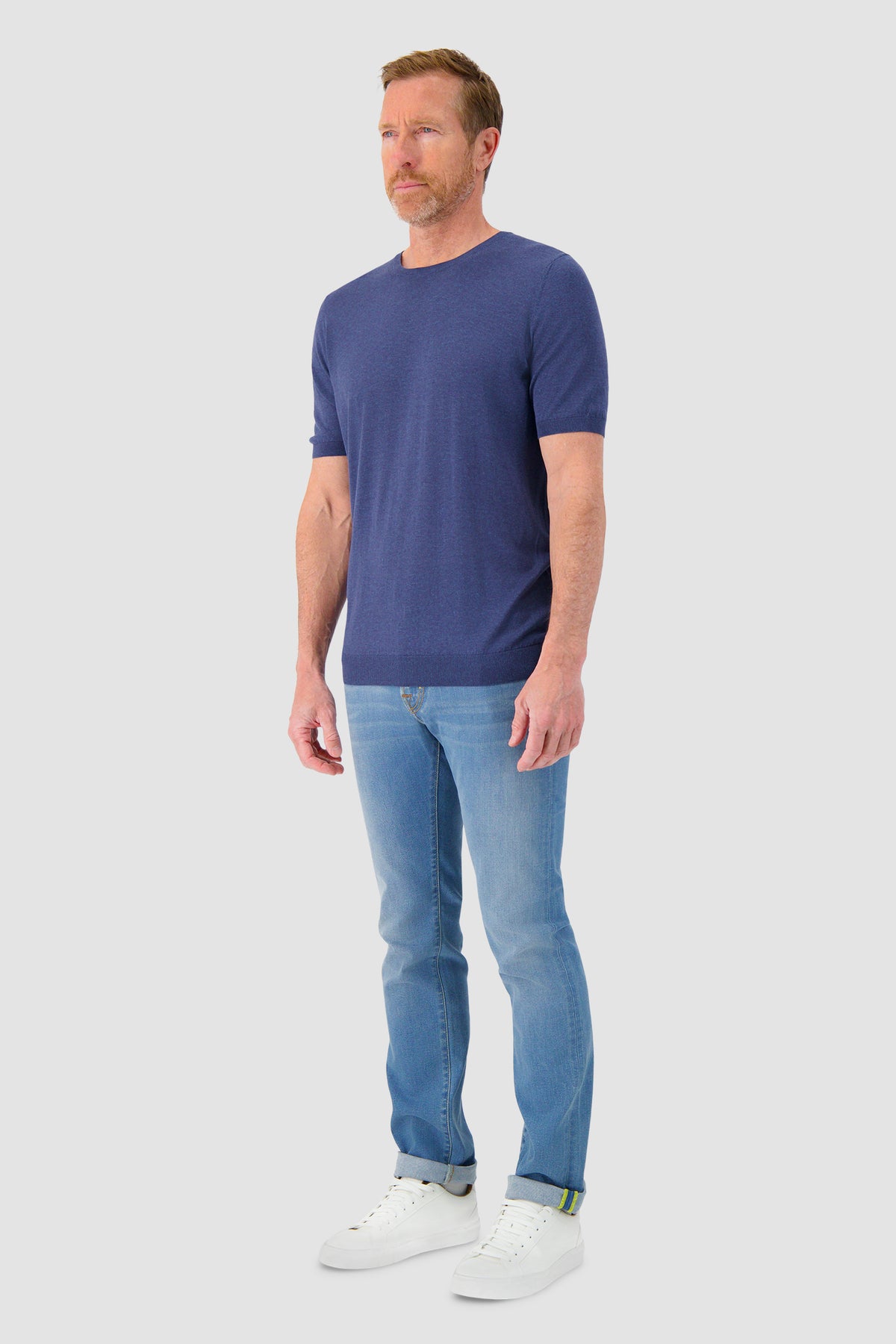 Barba Napoli Blue Knit Tshirt