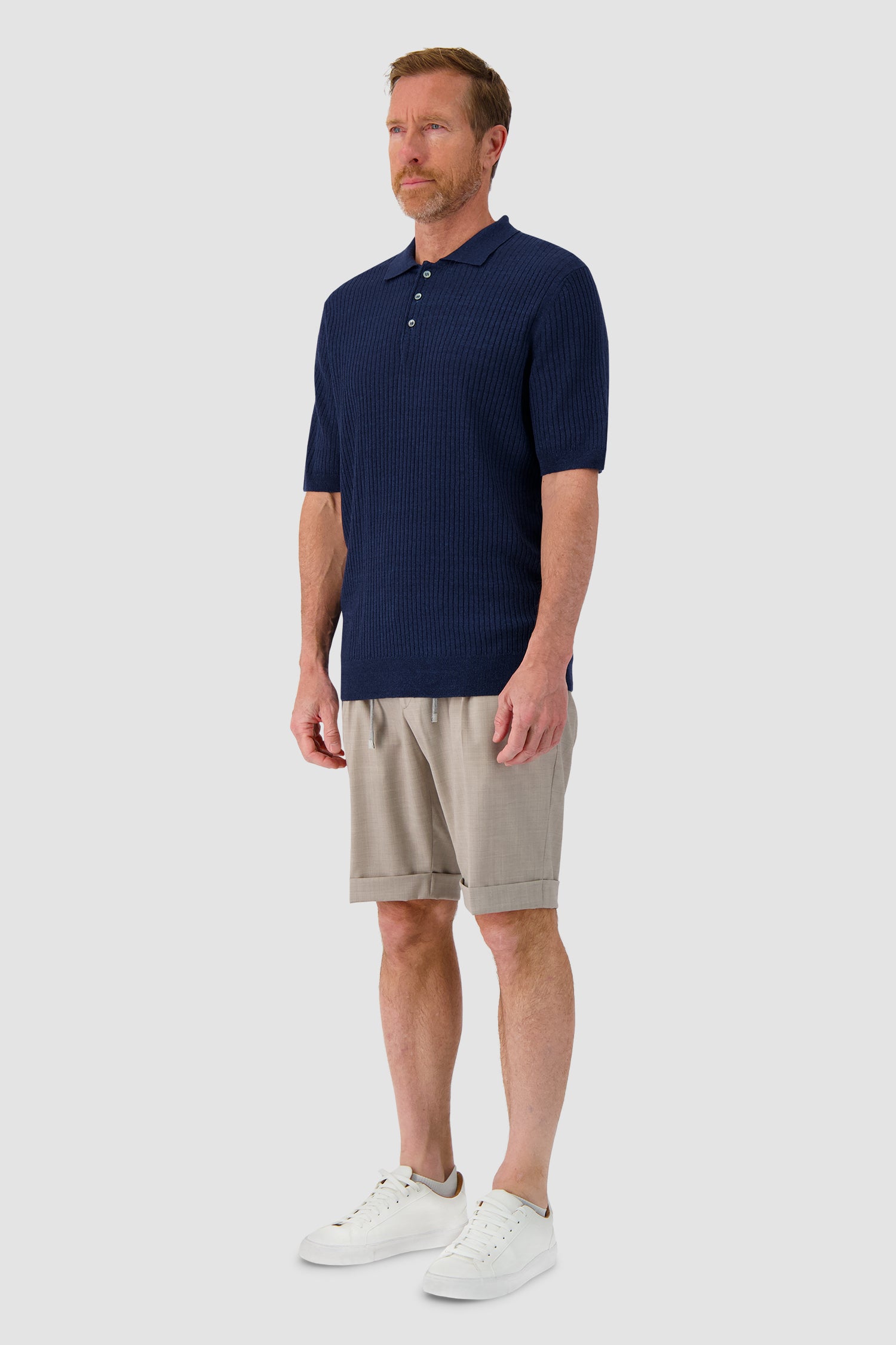 Barba Napoli Ribbed Knit Polo
