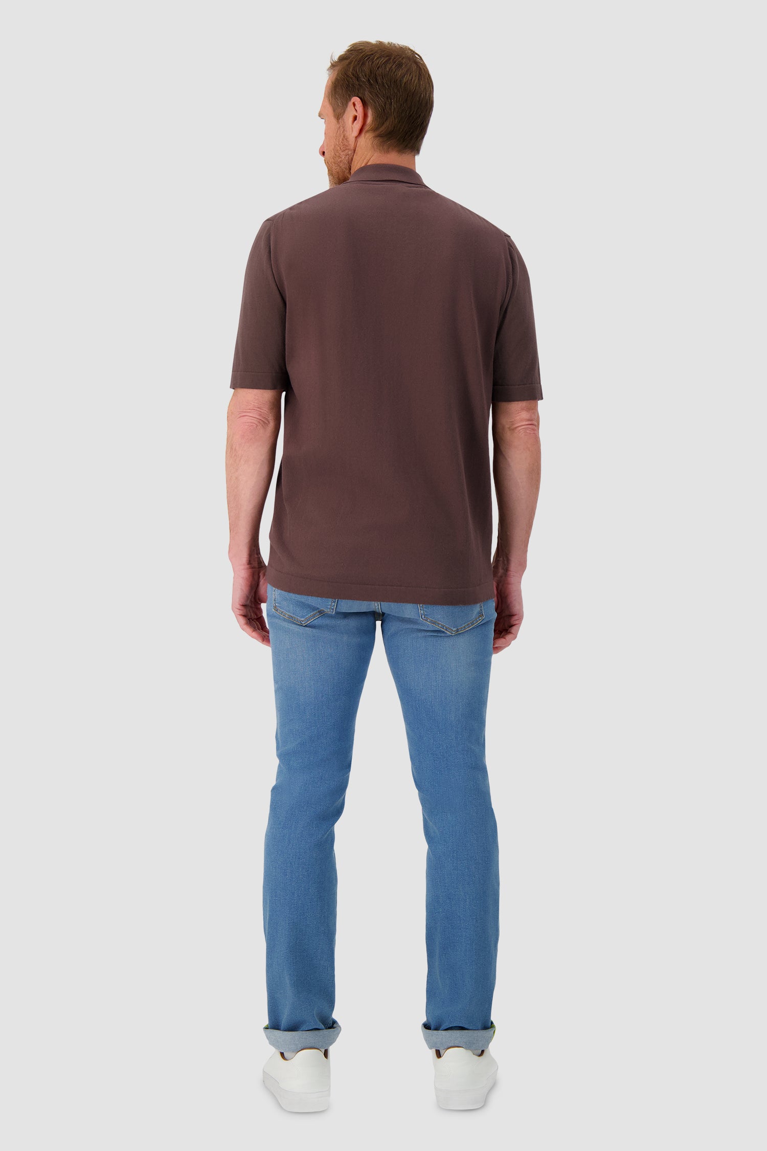 Barba Napoli Marrone Button Polo