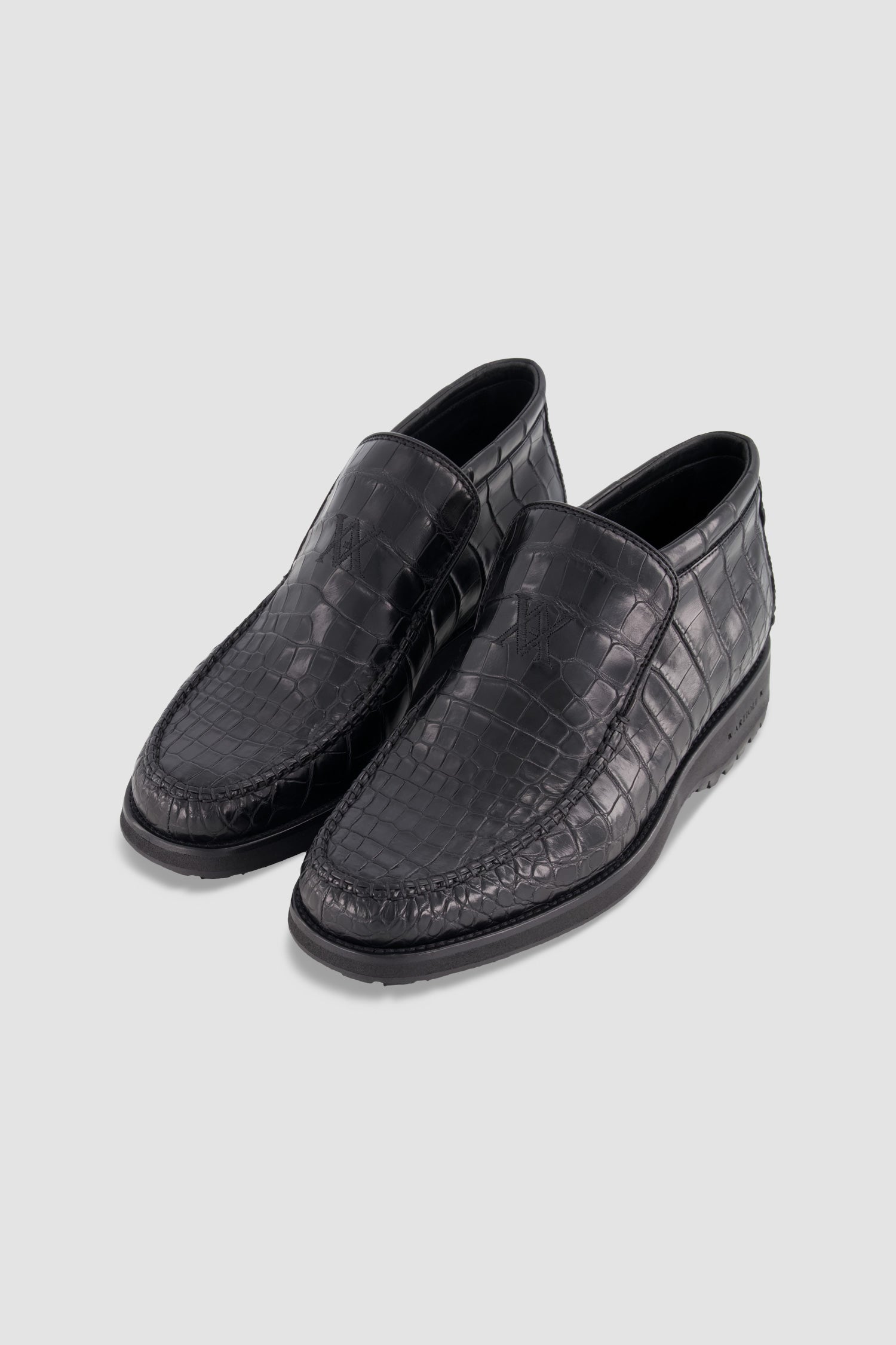 Artioli Black Full Alligator Ankleboot