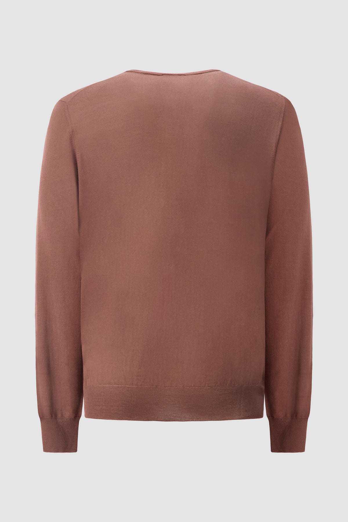 Mandelli Brown Fine Knit Crewneck Sweater