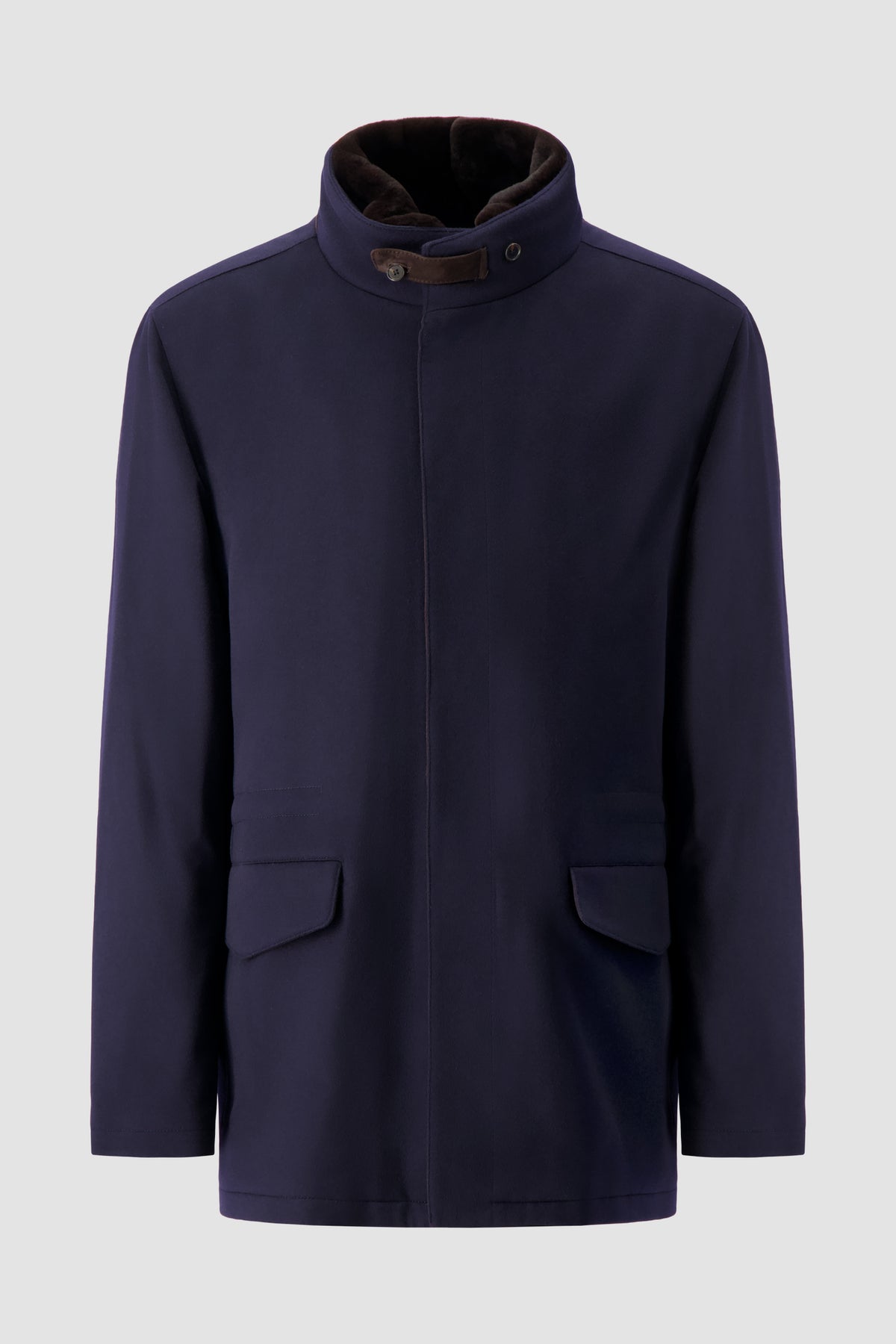 Mandelli Navy Cashmere Utility Jacket