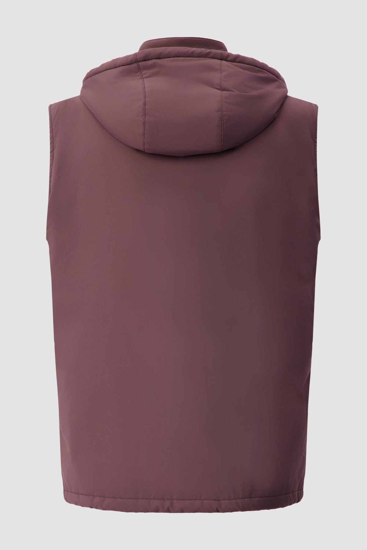 Mandelli Burgundy Cashmere Lined Hooded Vest