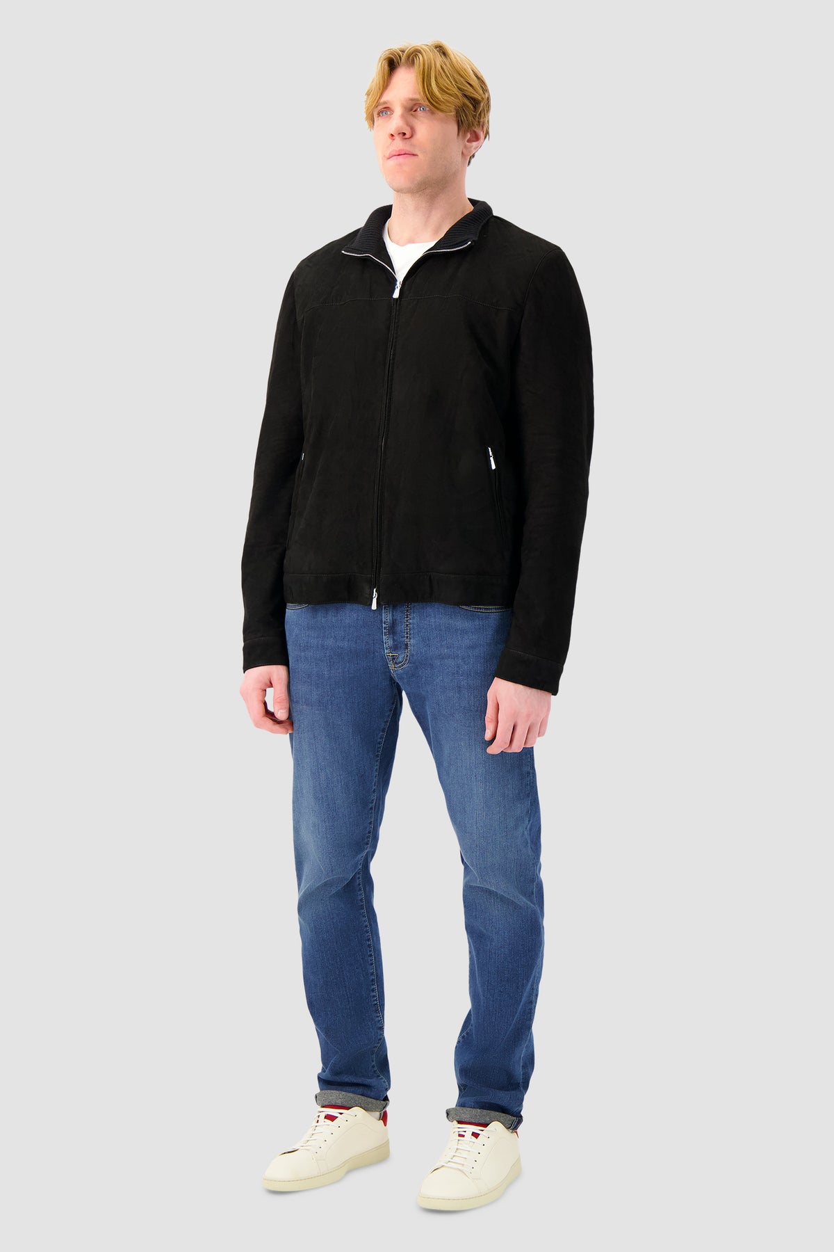 Mandelli Black Goat Leather Jacket
