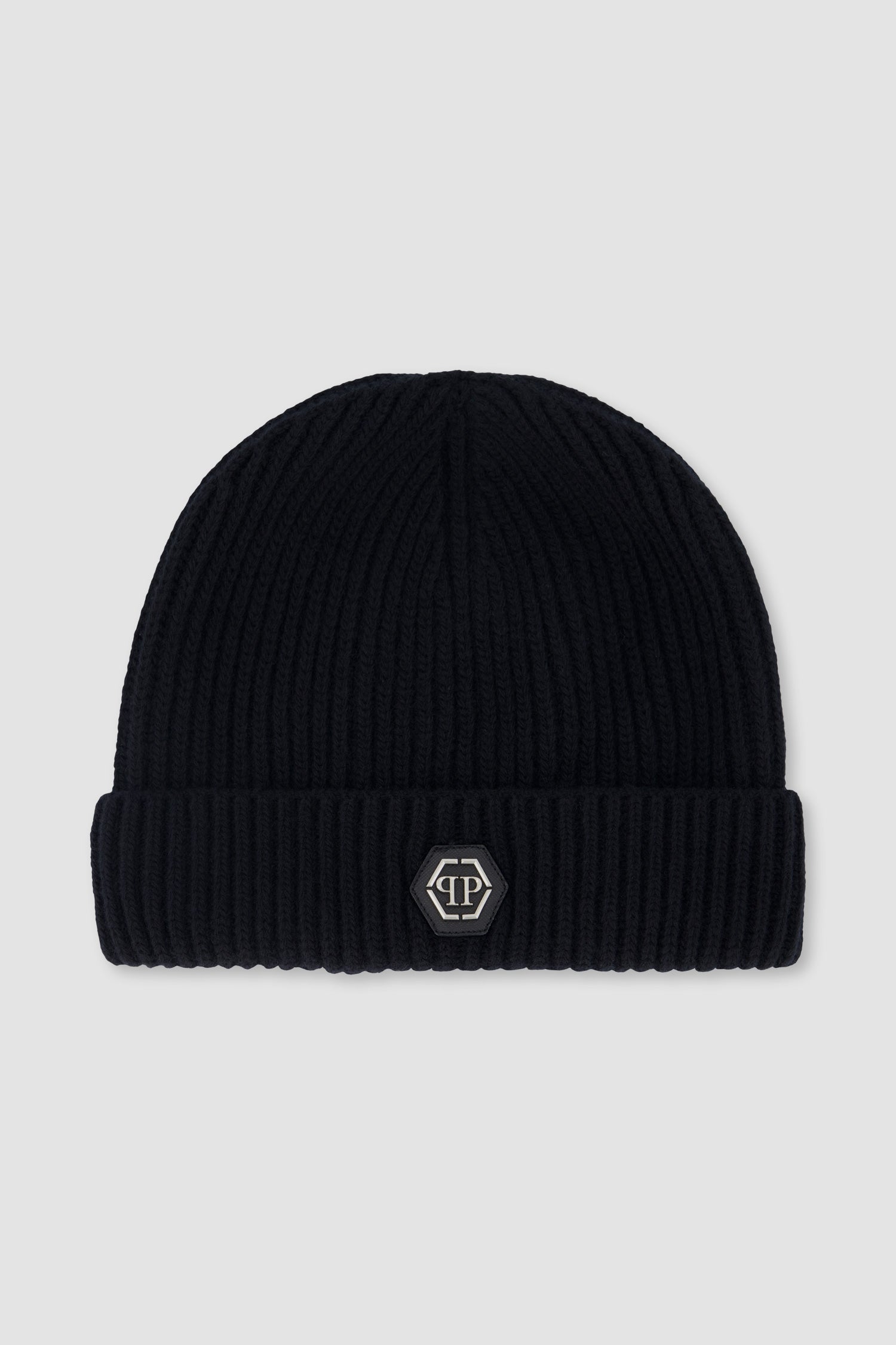 Philipp Plein Black Wool Beanie