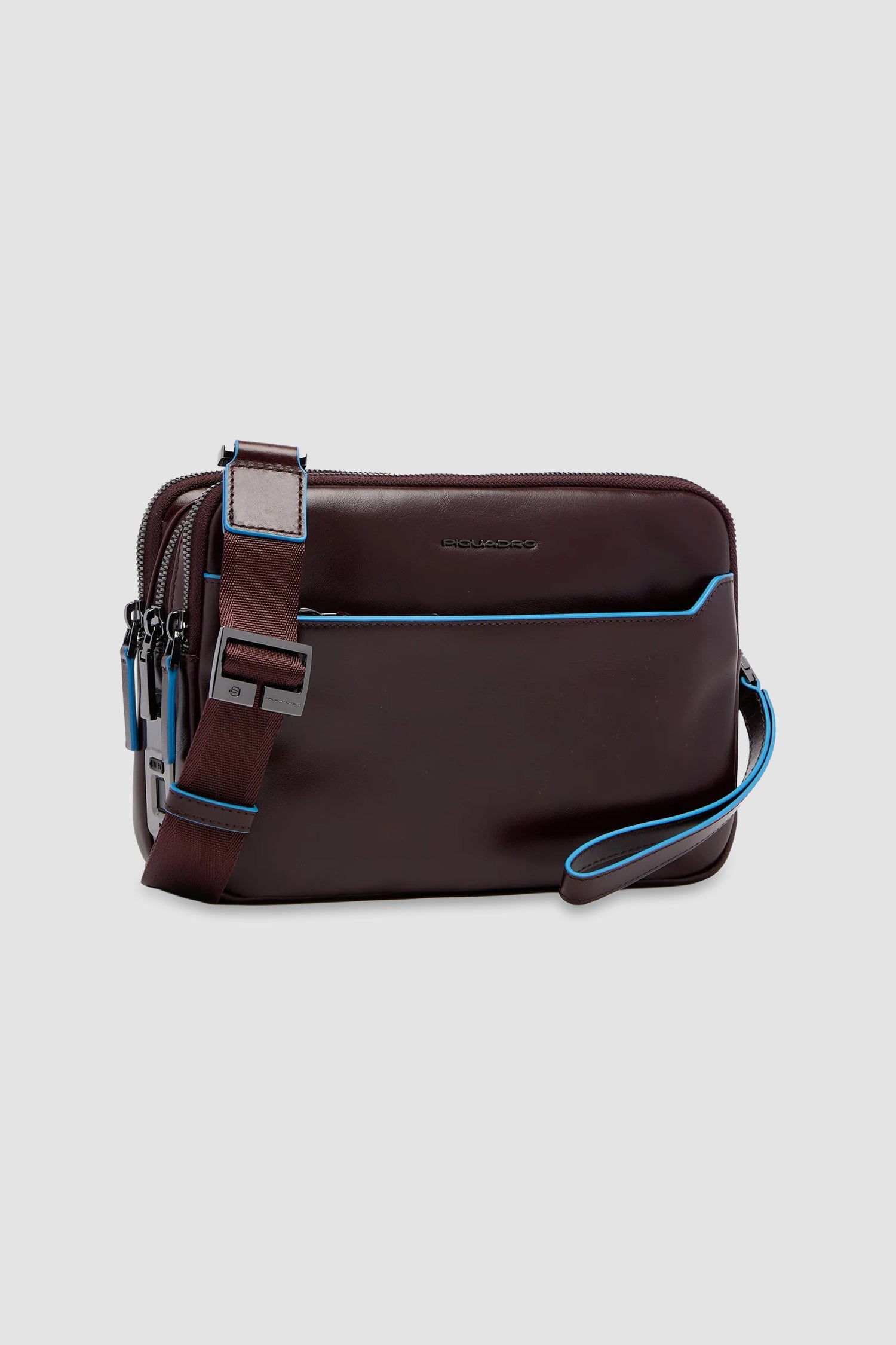 Piquadro Black Fingerprint Security Lock Clutch