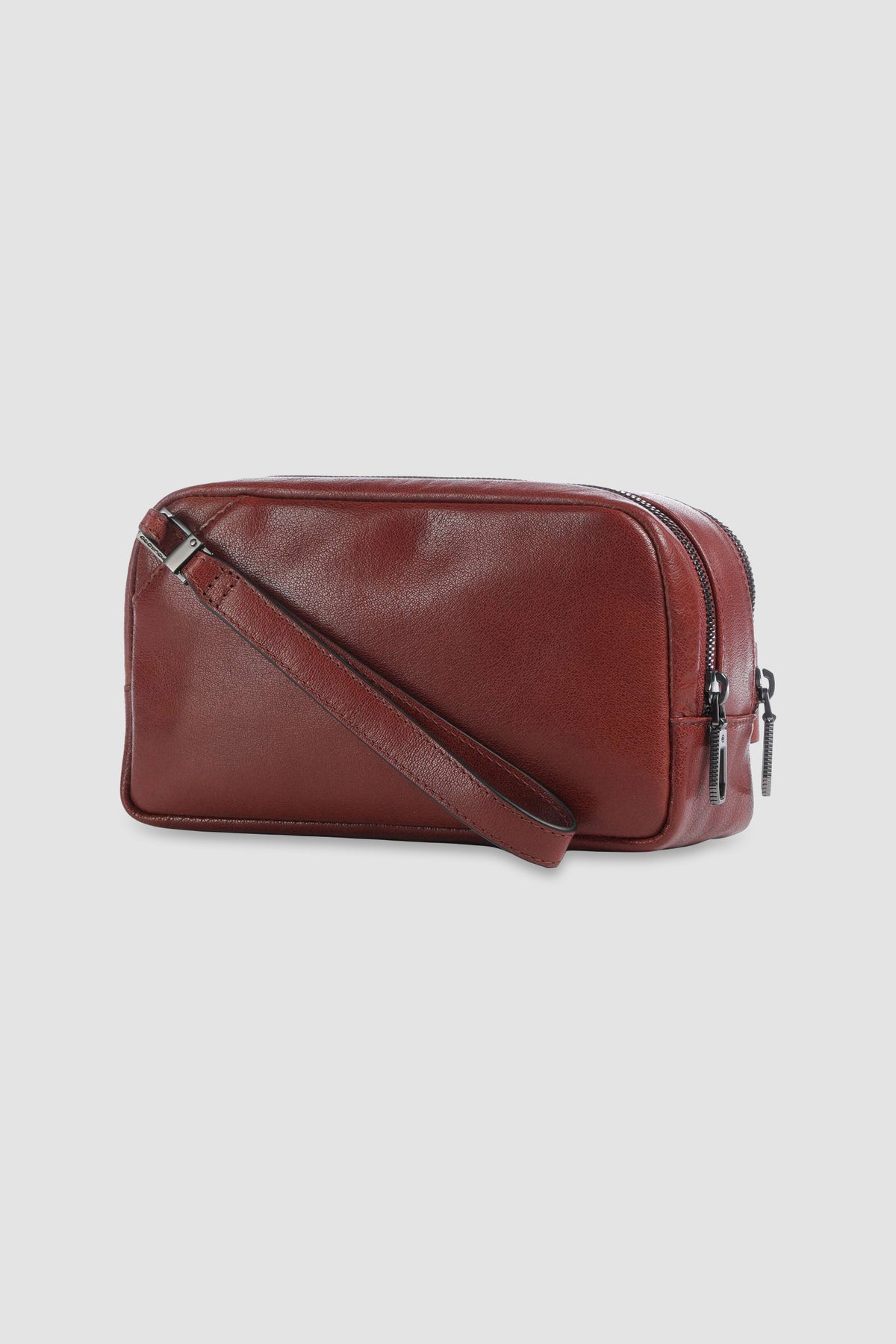 Piquadro Rust Leather Wristlet