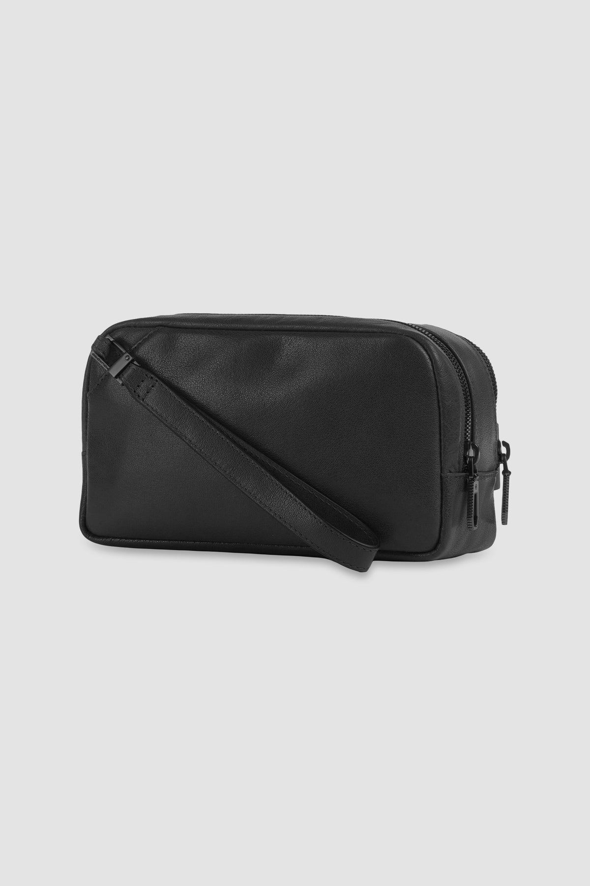 Piquadro Black Leather Wristlet