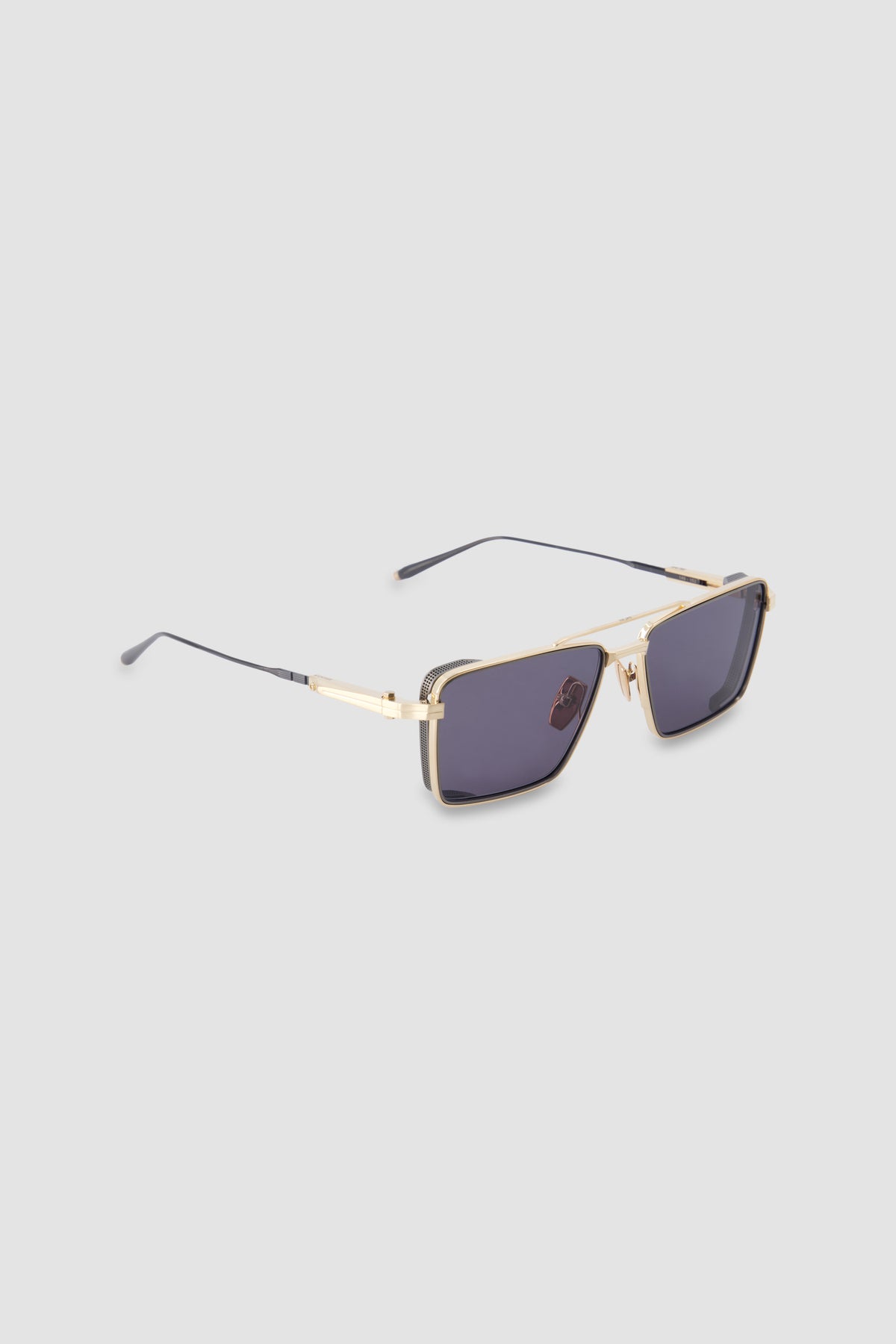 Akoni Gold/Black Square Double Bridge Sprint-A Sunglasses
