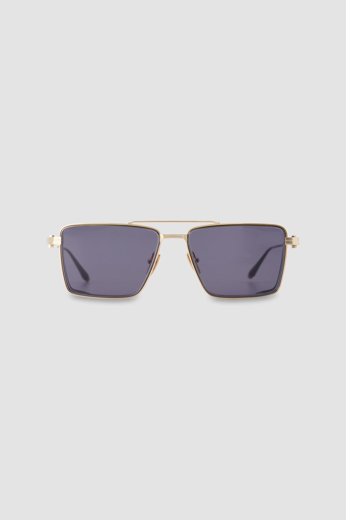 Akoni Gold/Black Square Double Bridge Sprint-A Sunglasses