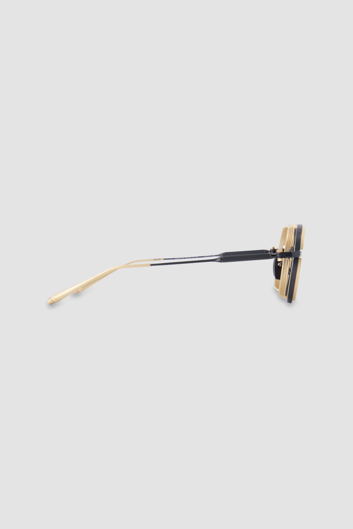 Akoni Eris Black/Gold Round Two-Tone Metal Sunglasses