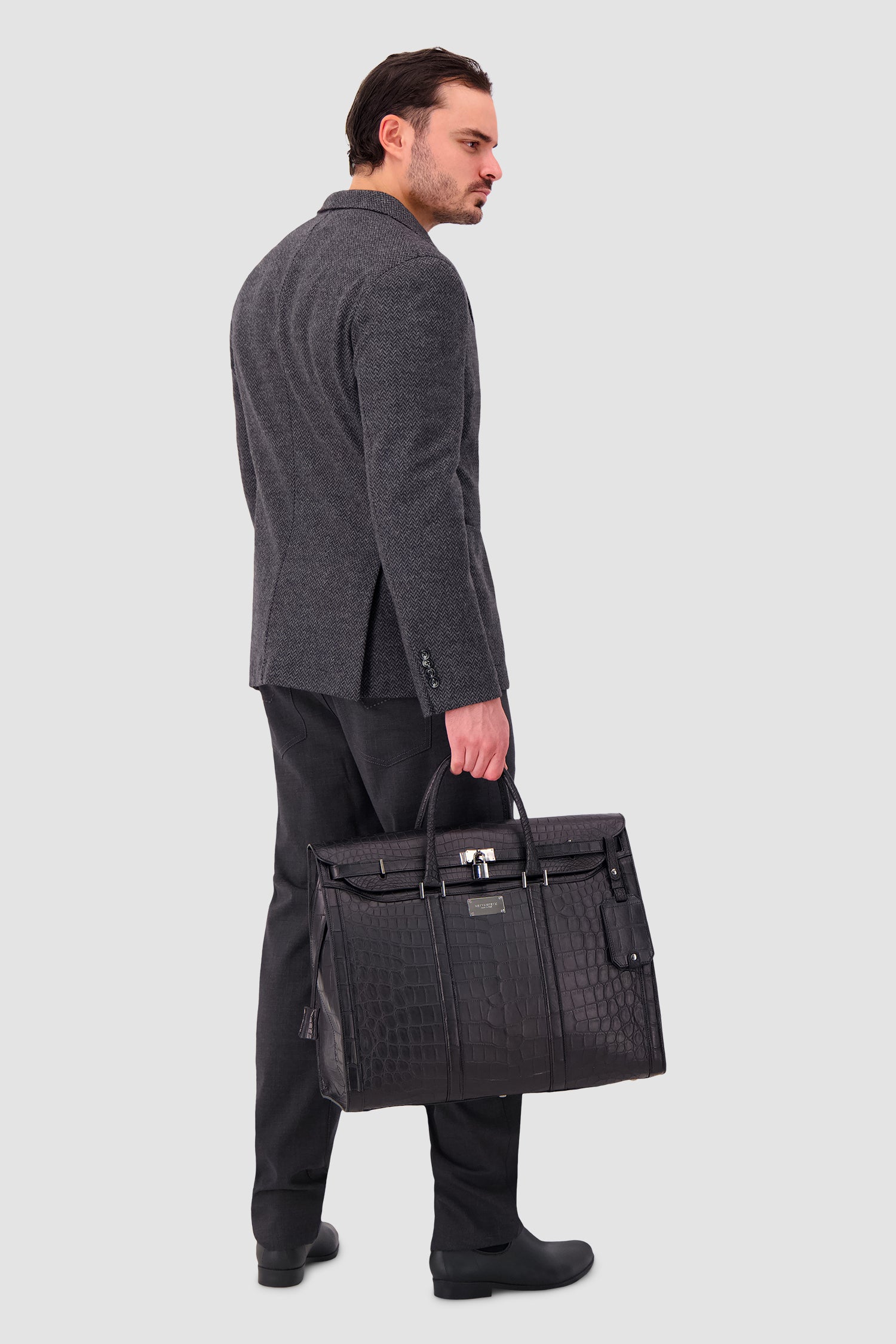 Hettabretz Alligator Travel Bag - Black