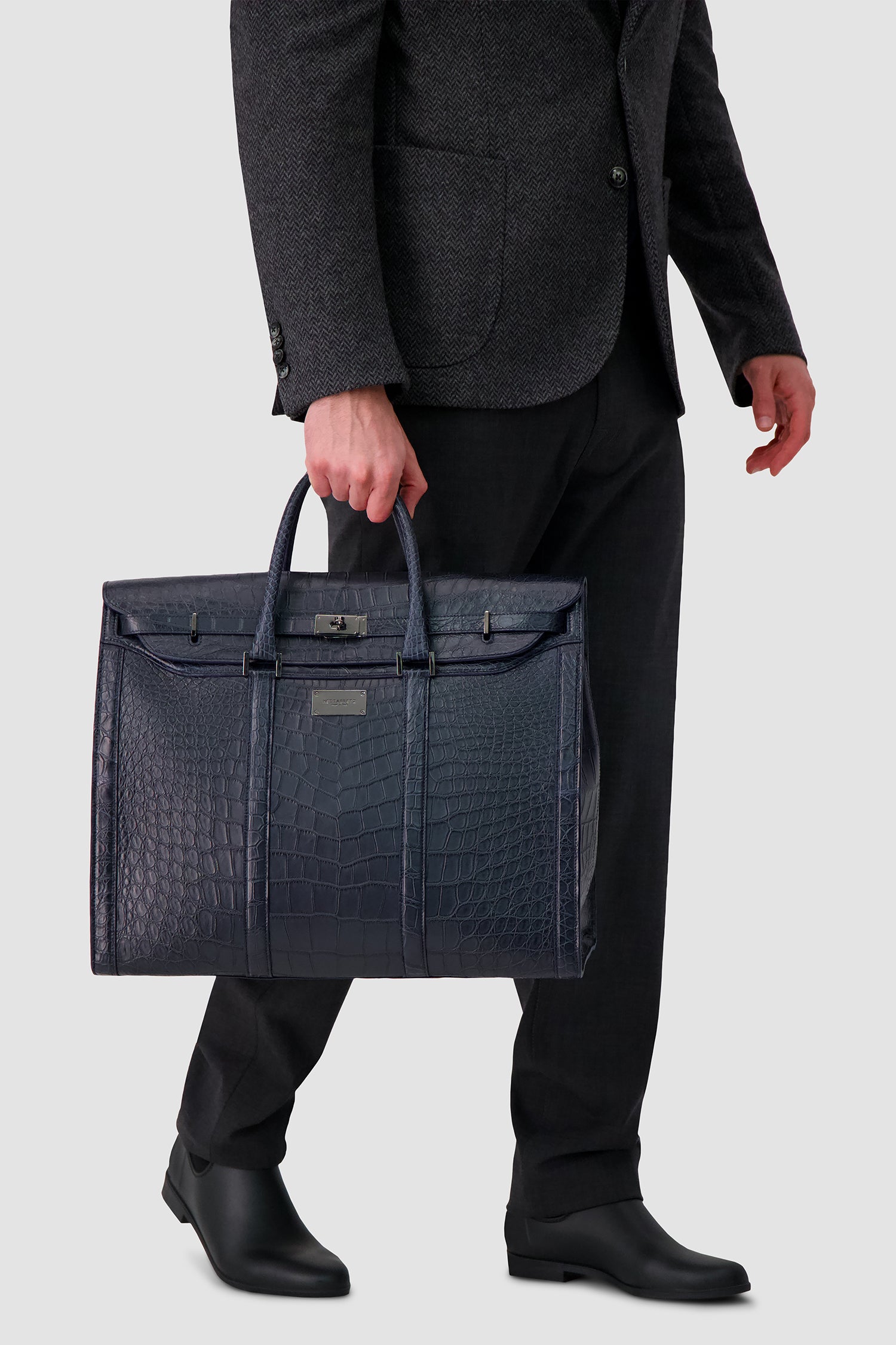 Hettabretz Alligator Travel Bag - Navy