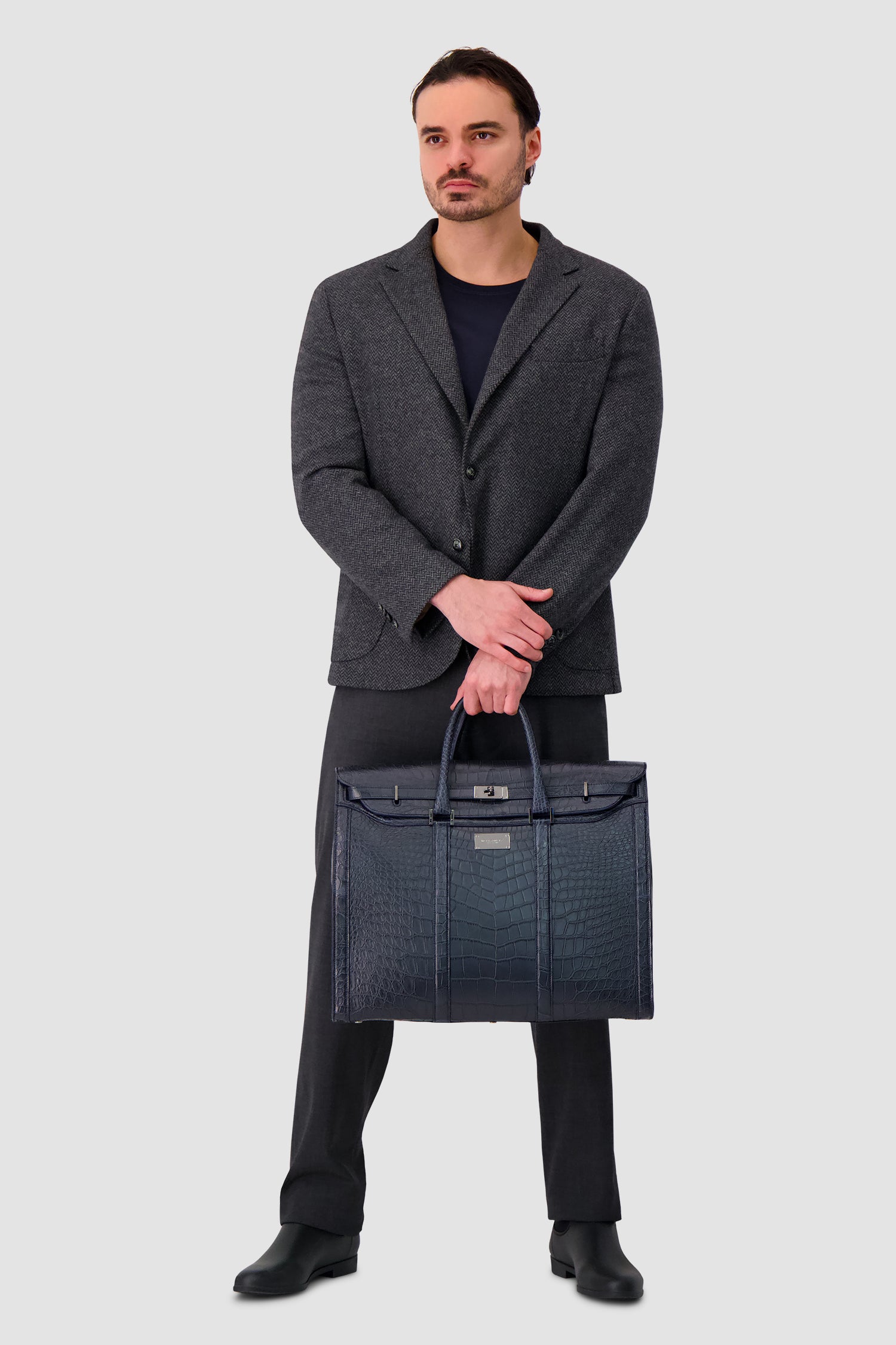 Hettabretz Alligator Travel Bag - Navy
