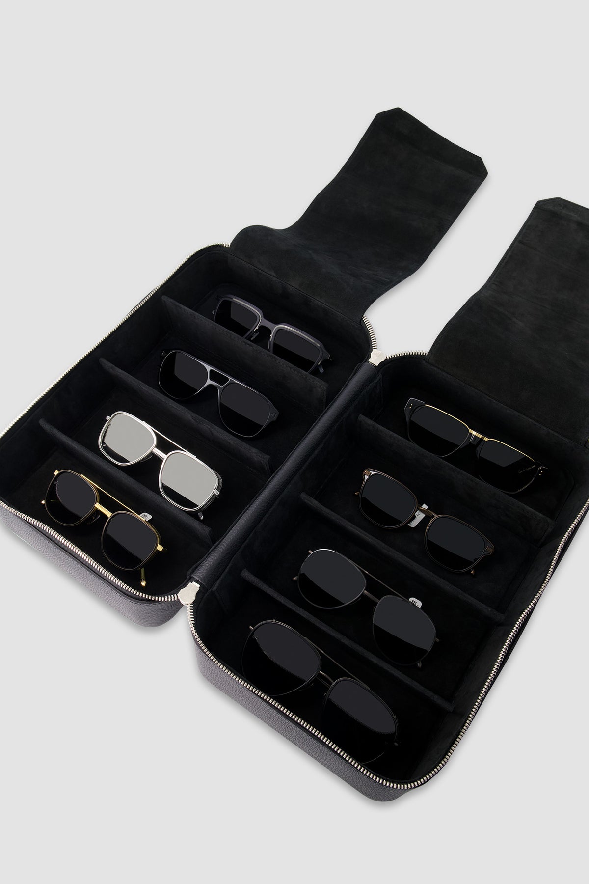 Artioli Black Leather Sunglass Case