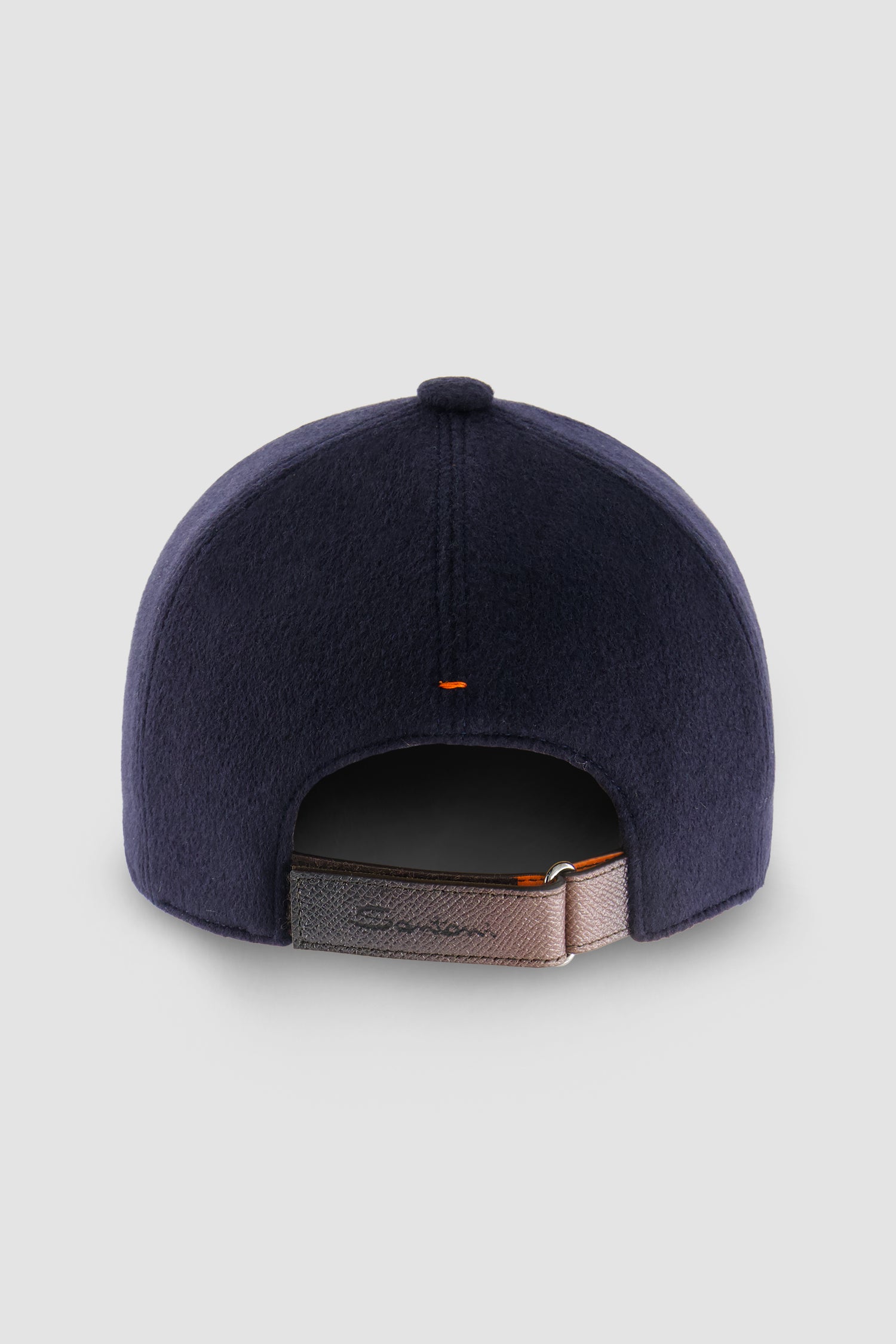 Santoni Navy Wool Baseball Hat