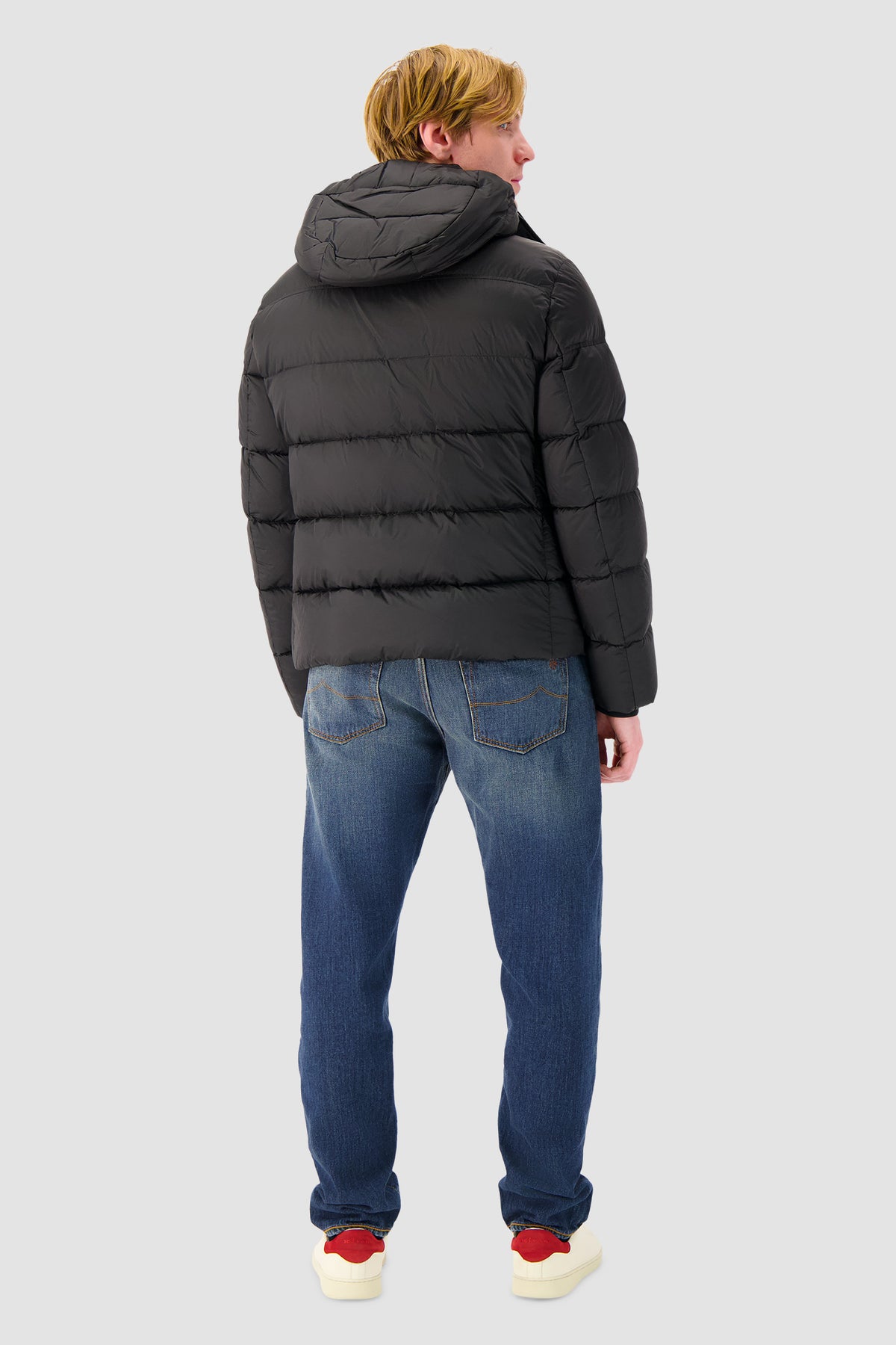 Moorer Black Brett Down Hooded Jacket