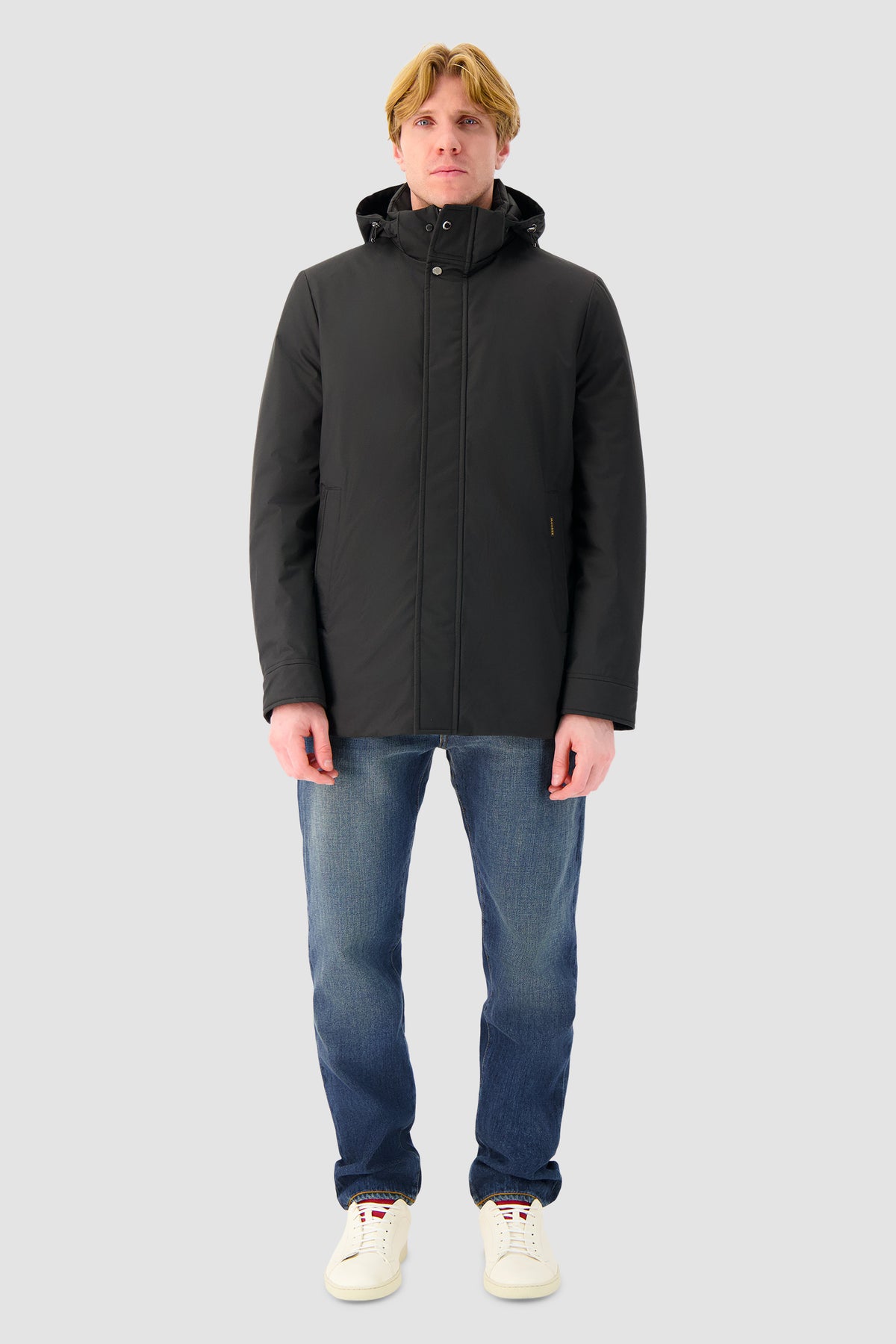 Moorer Black Petrini Hooded Jacket