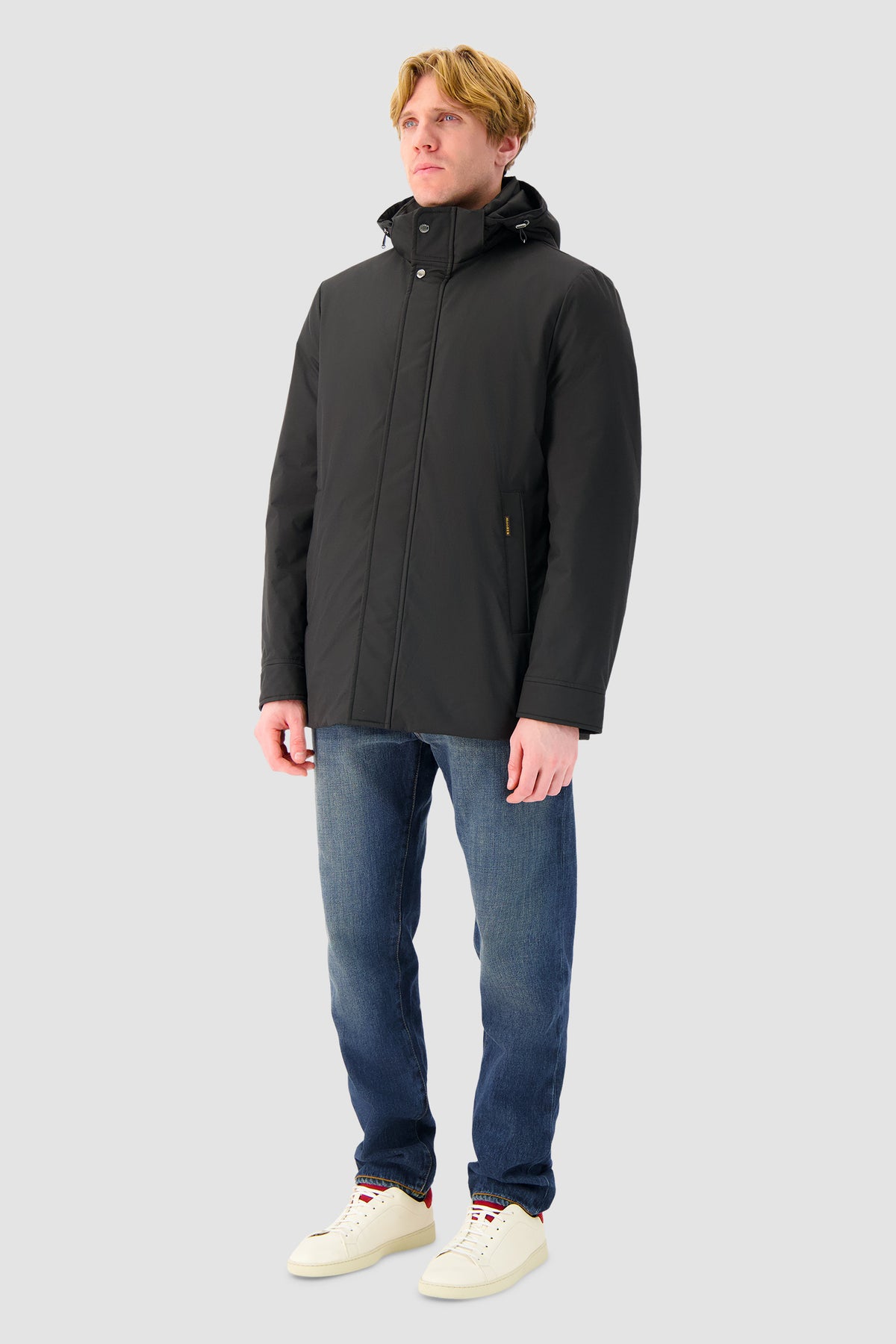 Moorer Black Petrini Hooded Jacket