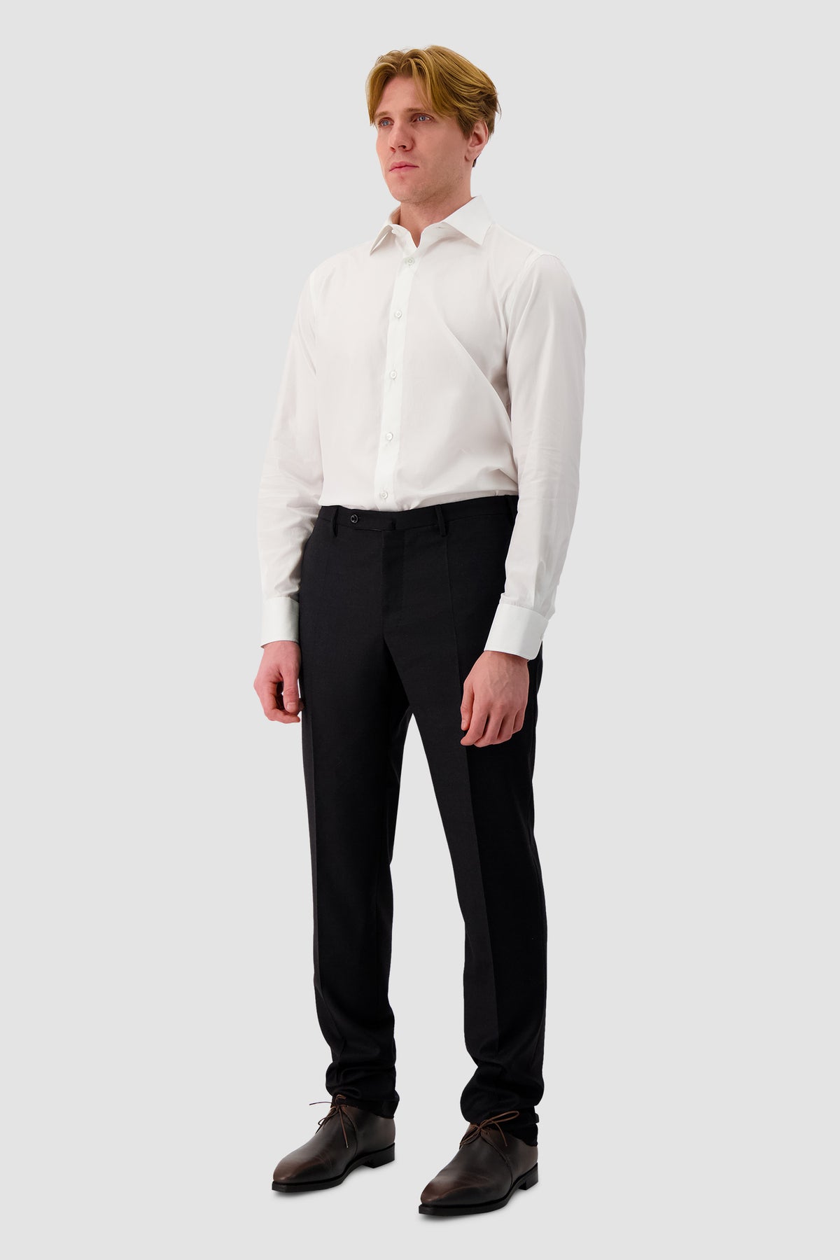 100 Hands White Cotton Dress Shirt