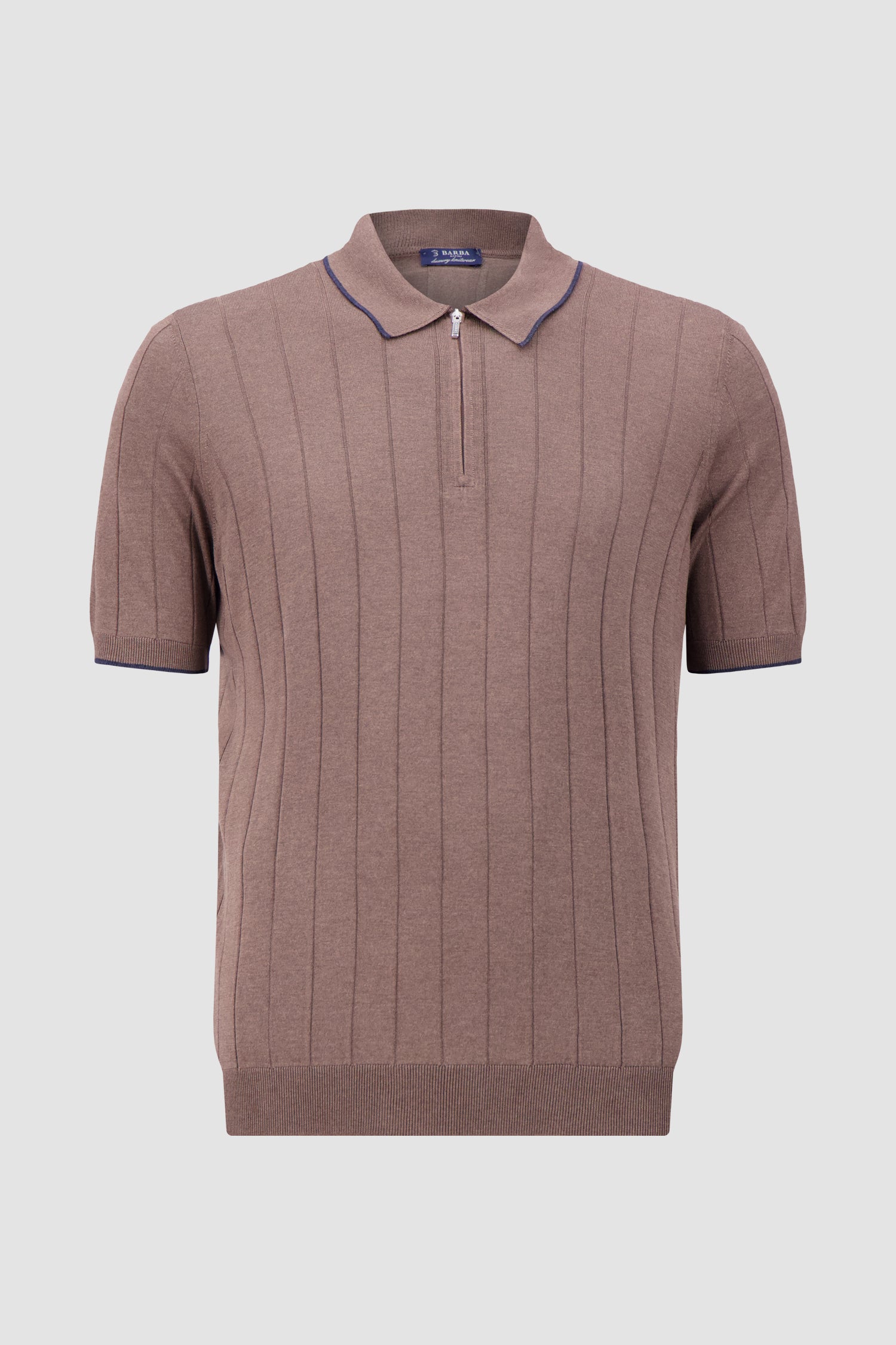 Barba Napoli Knit Zip Polo