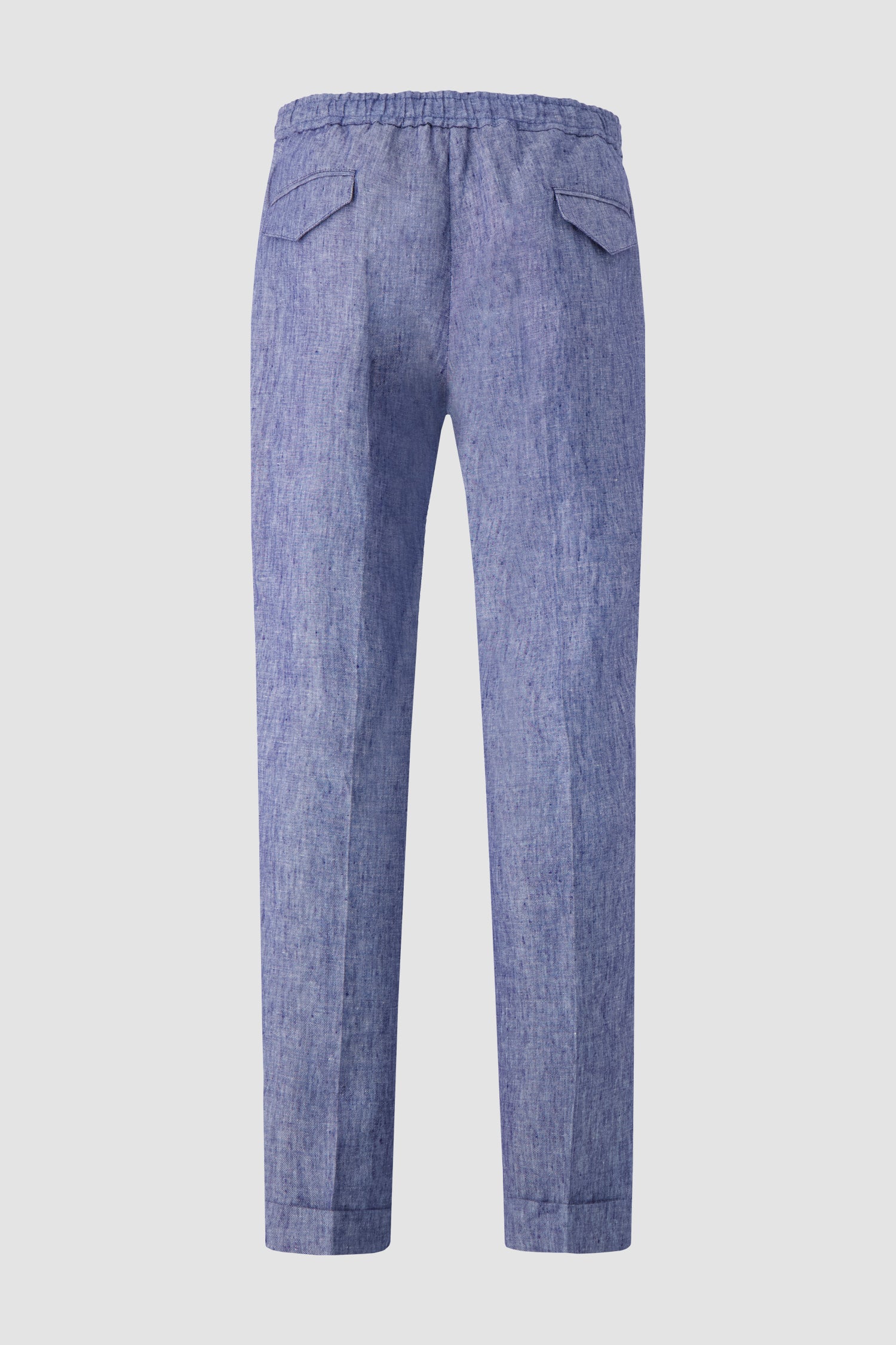Barba Napoli Blue Linen Roma Trousers