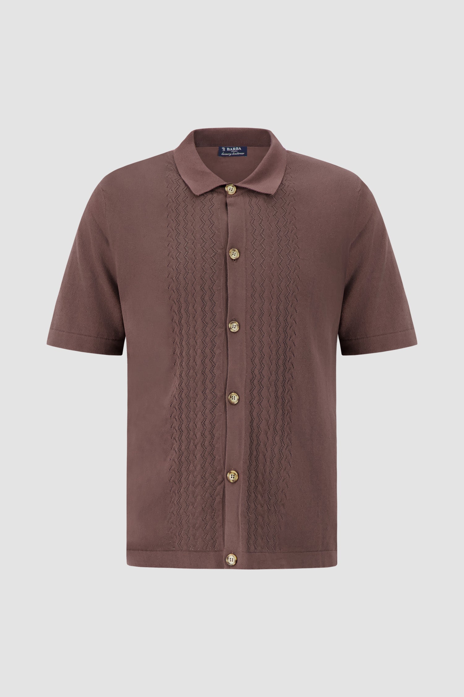 Barba Napoli Marrone Button Polo