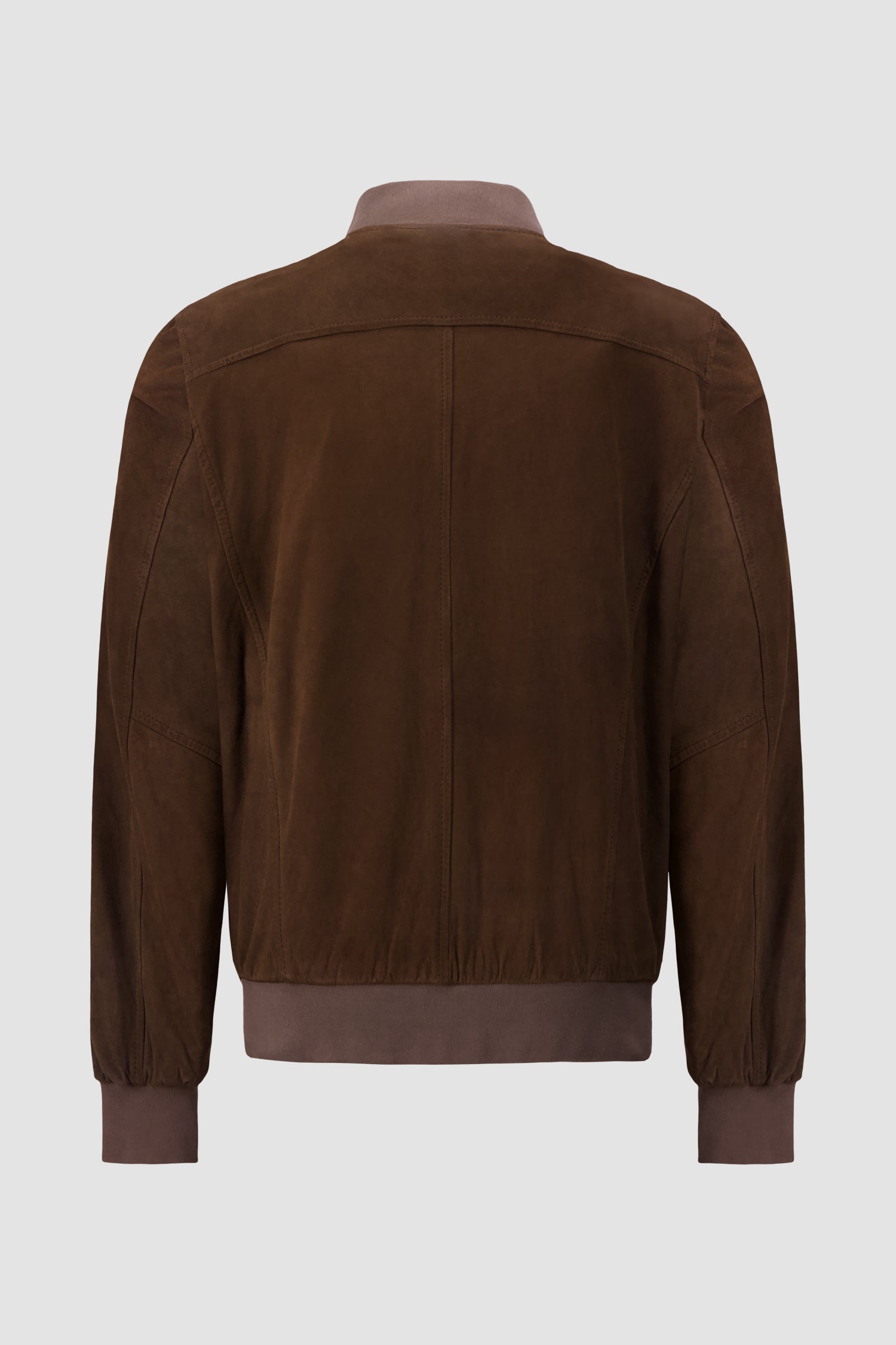 Barba Napoli Brown Leather Bomber Jacket
